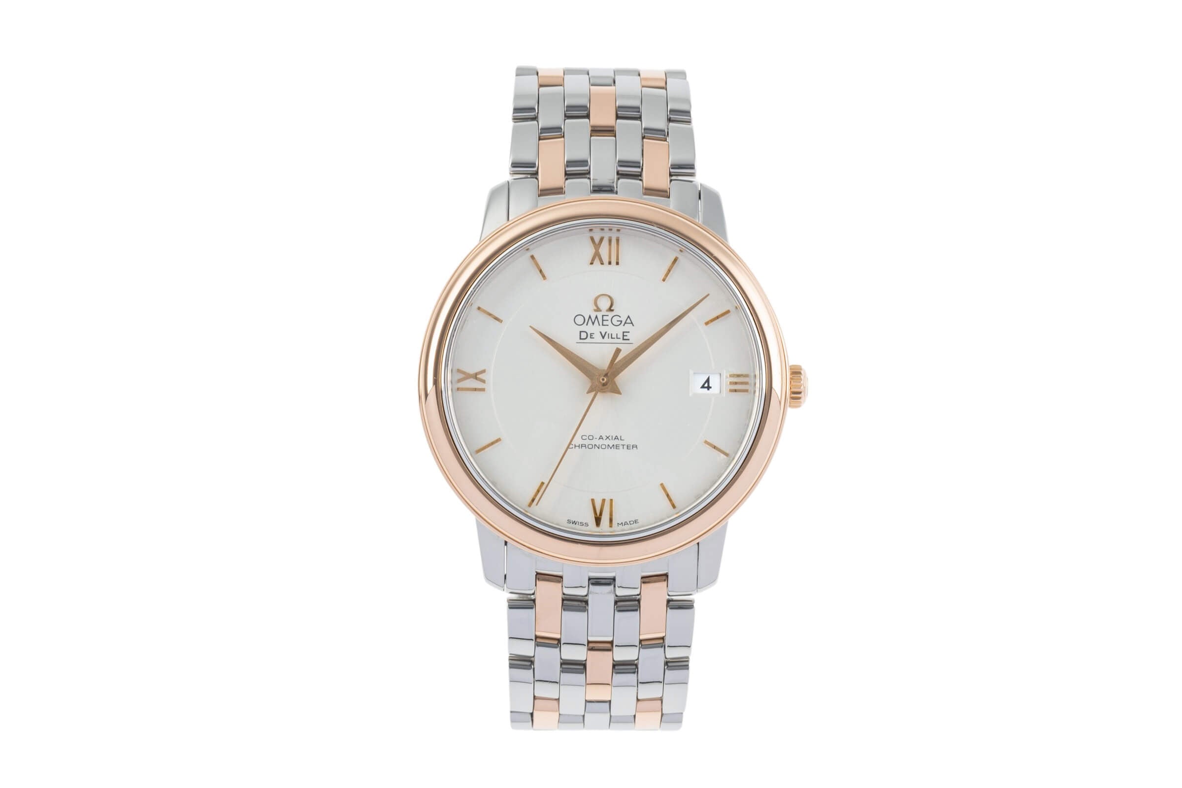 Omega De Ville steel / gold automatic unisex 424.20.37.20.02.002 LP: 9900EUR  [2402962]