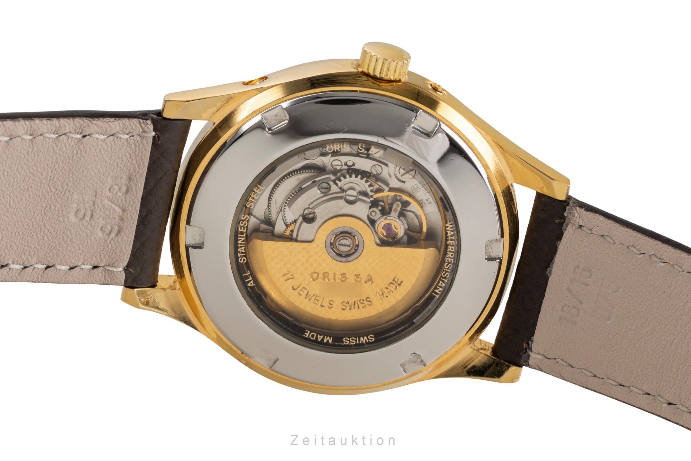 Oris plata banada en oro automático reloj para caballeros 7433  [2403135]