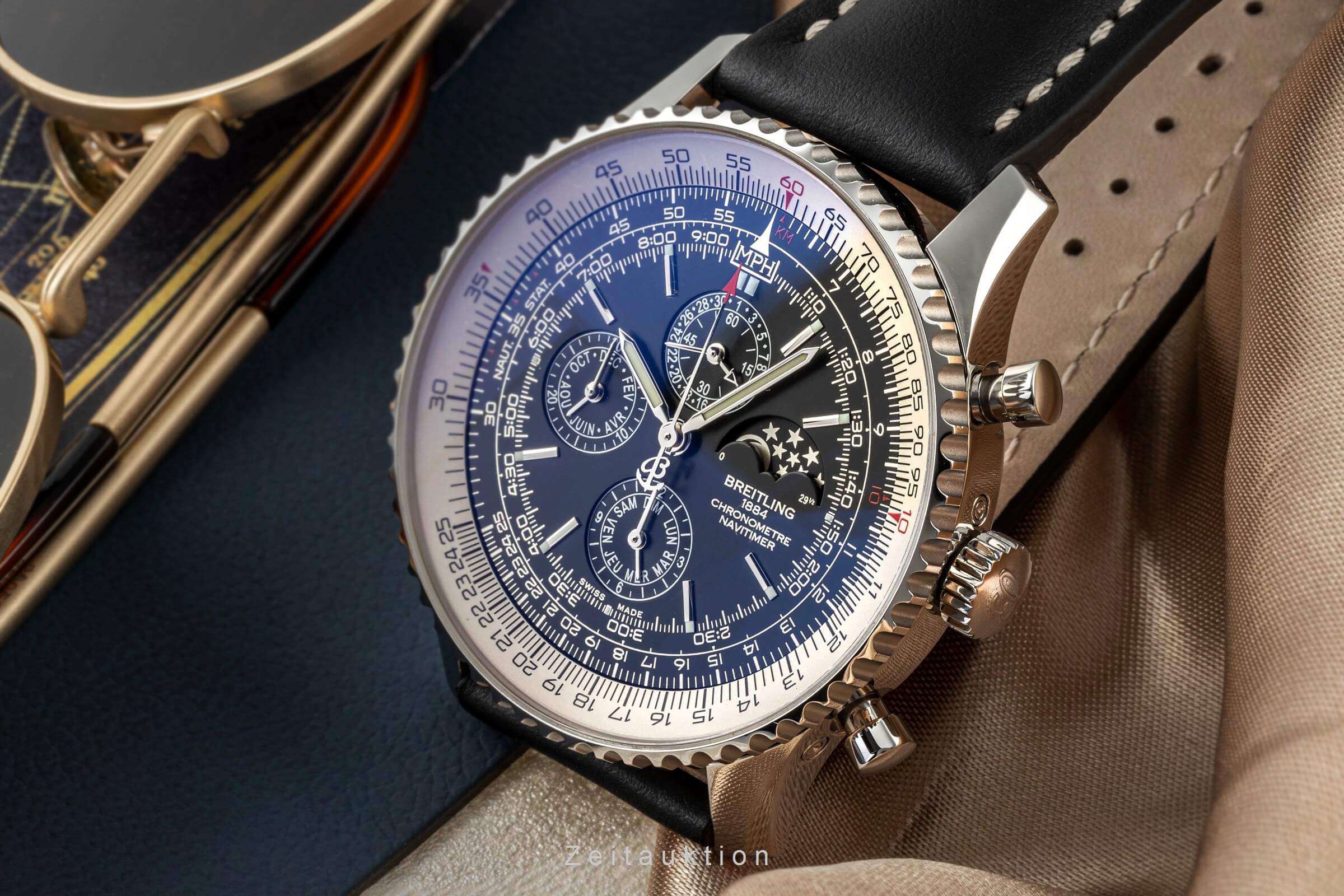 Breitling Navitimer 1461 Chrono Triple Calendar Moon Phase Automatik Limitiert [2403187]