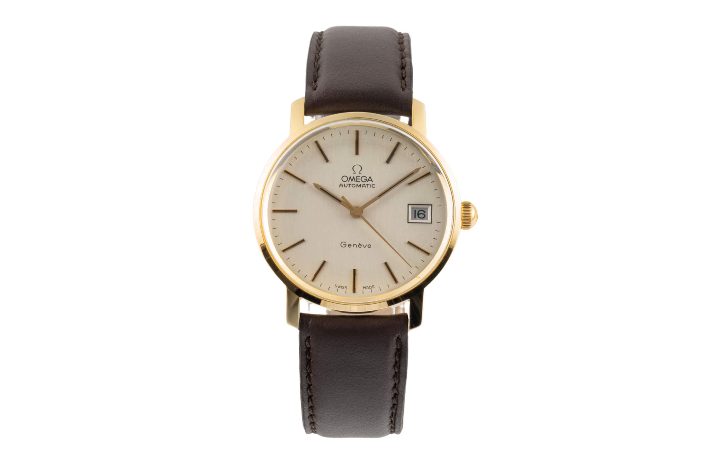 Omega Geneve 14k (0,585) Gelbgold Automatik Herrenuhr Ref. 166.7071 Vintage [2403220]