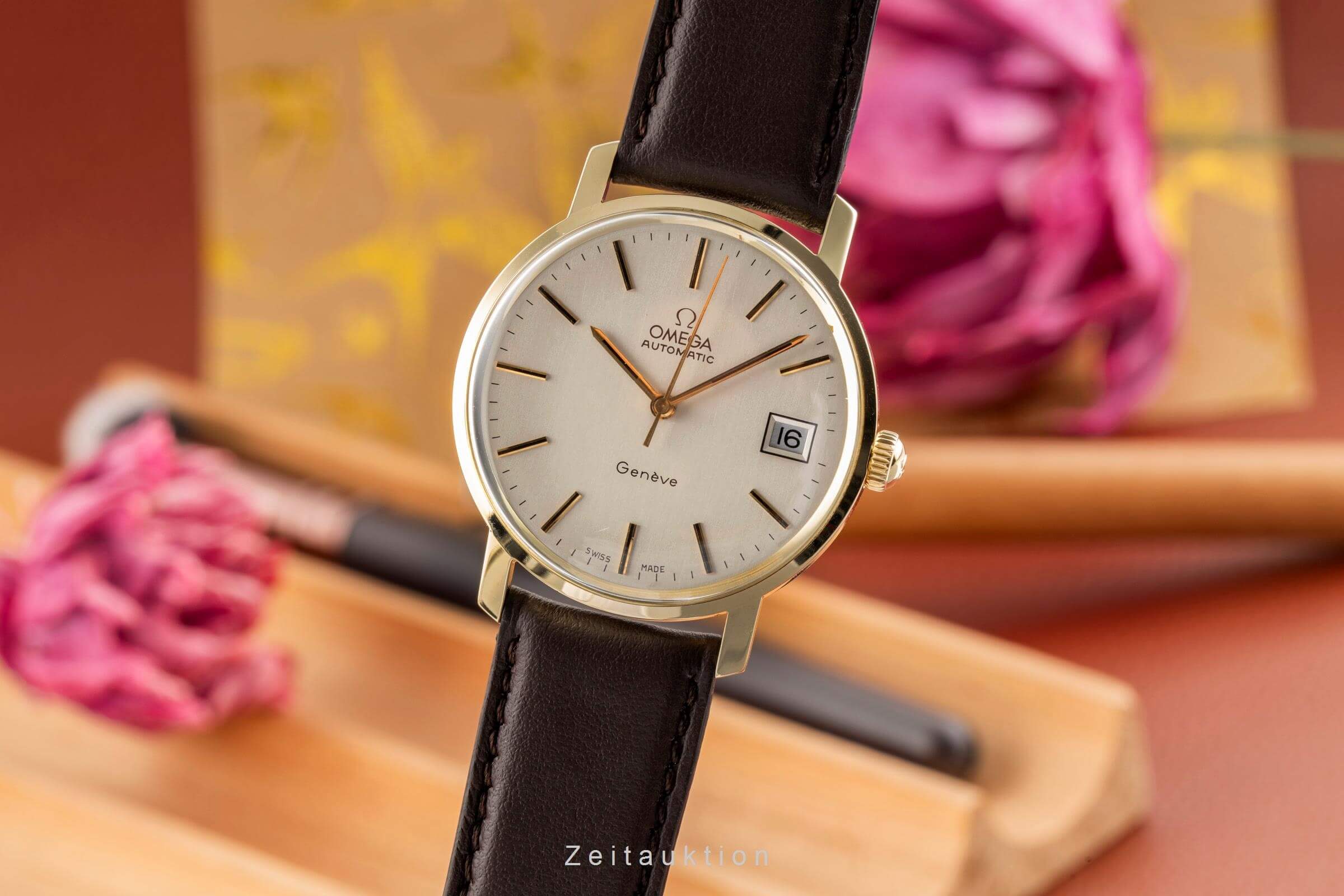 Omega Geneve 14 ct yellow gold automatic men's watch 166.7071  [2403220]