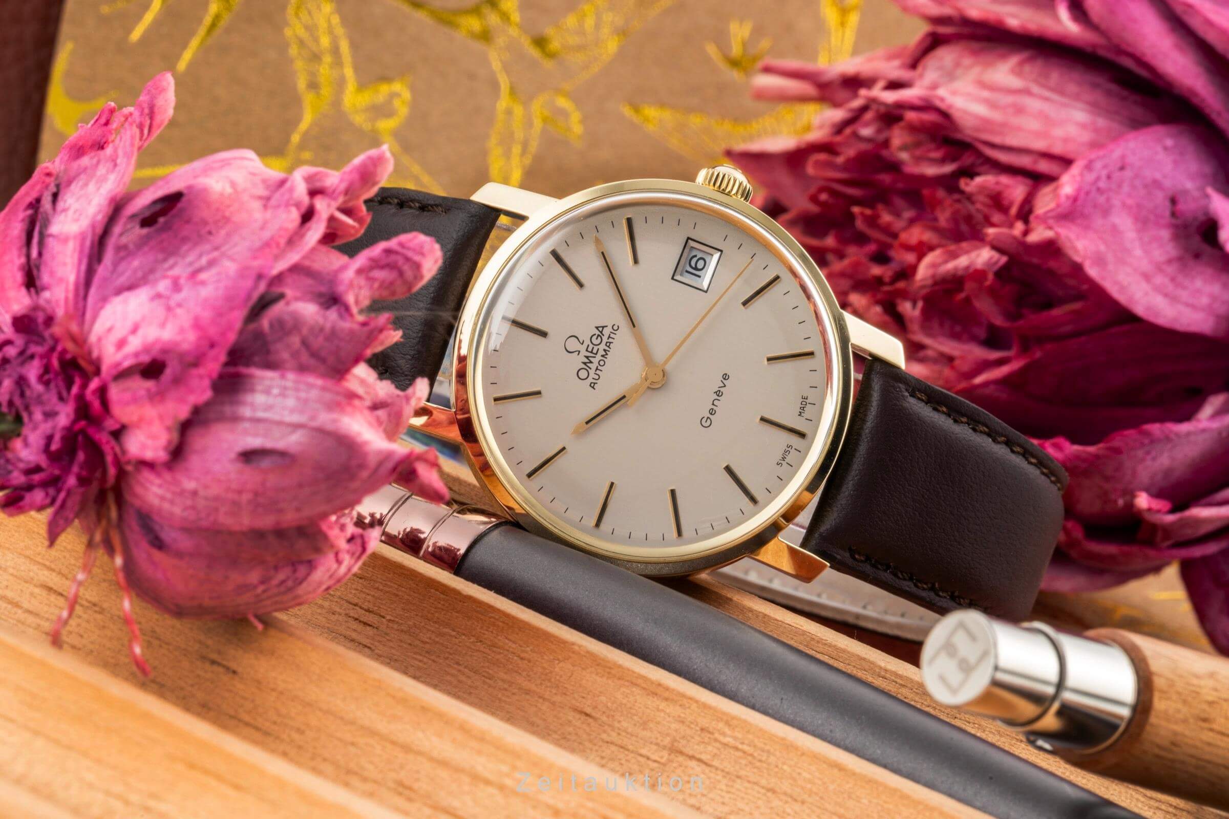 Omega Geneve 14k (0,585) Gelbgold Automatik Herrenuhr Ref. 166.7071 Vintage [2403220]