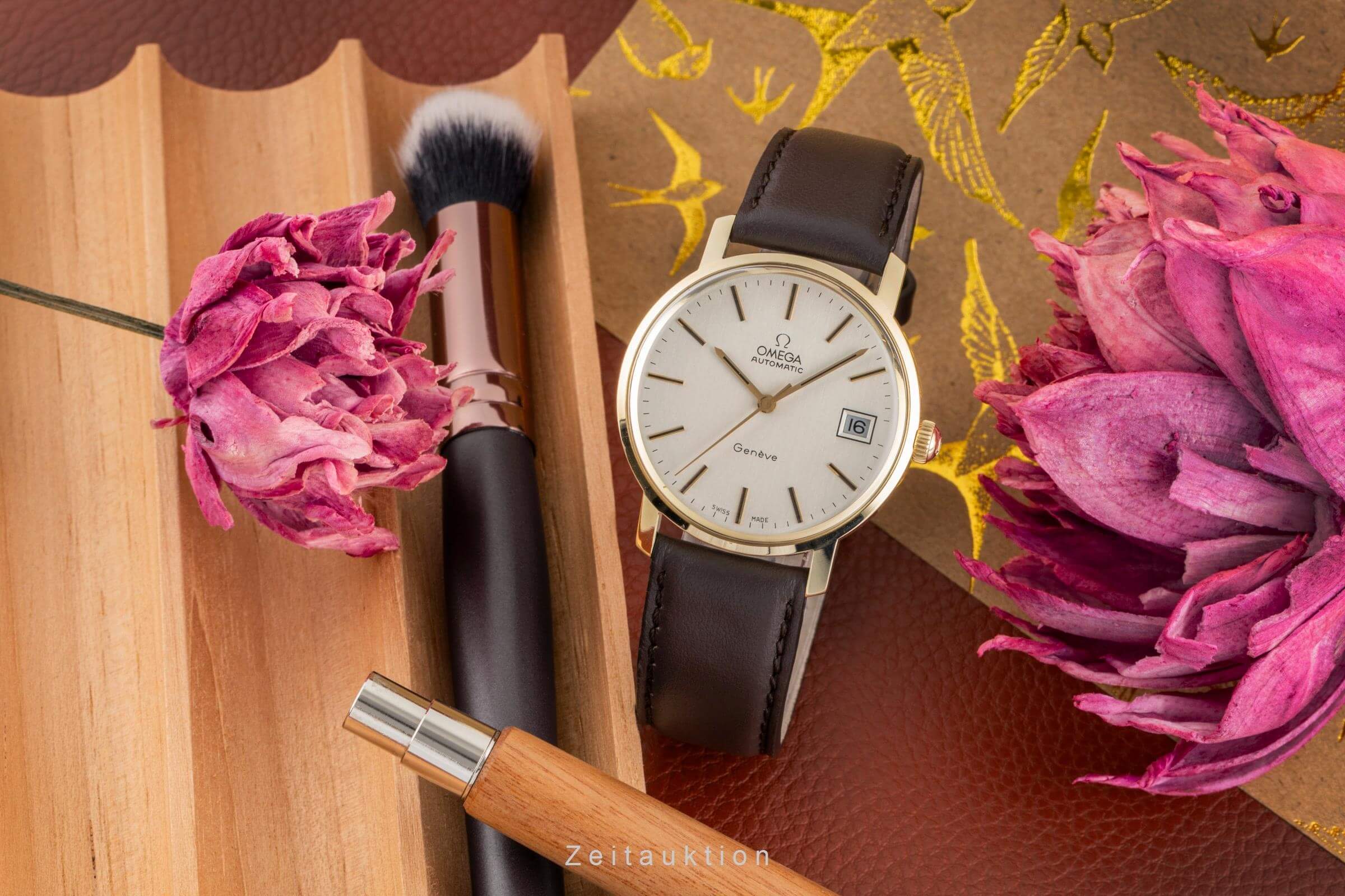 Omega Geneve 14k (0,585) Gelbgold Automatik Herrenuhr Ref. 166.7071 Vintage [2403220]