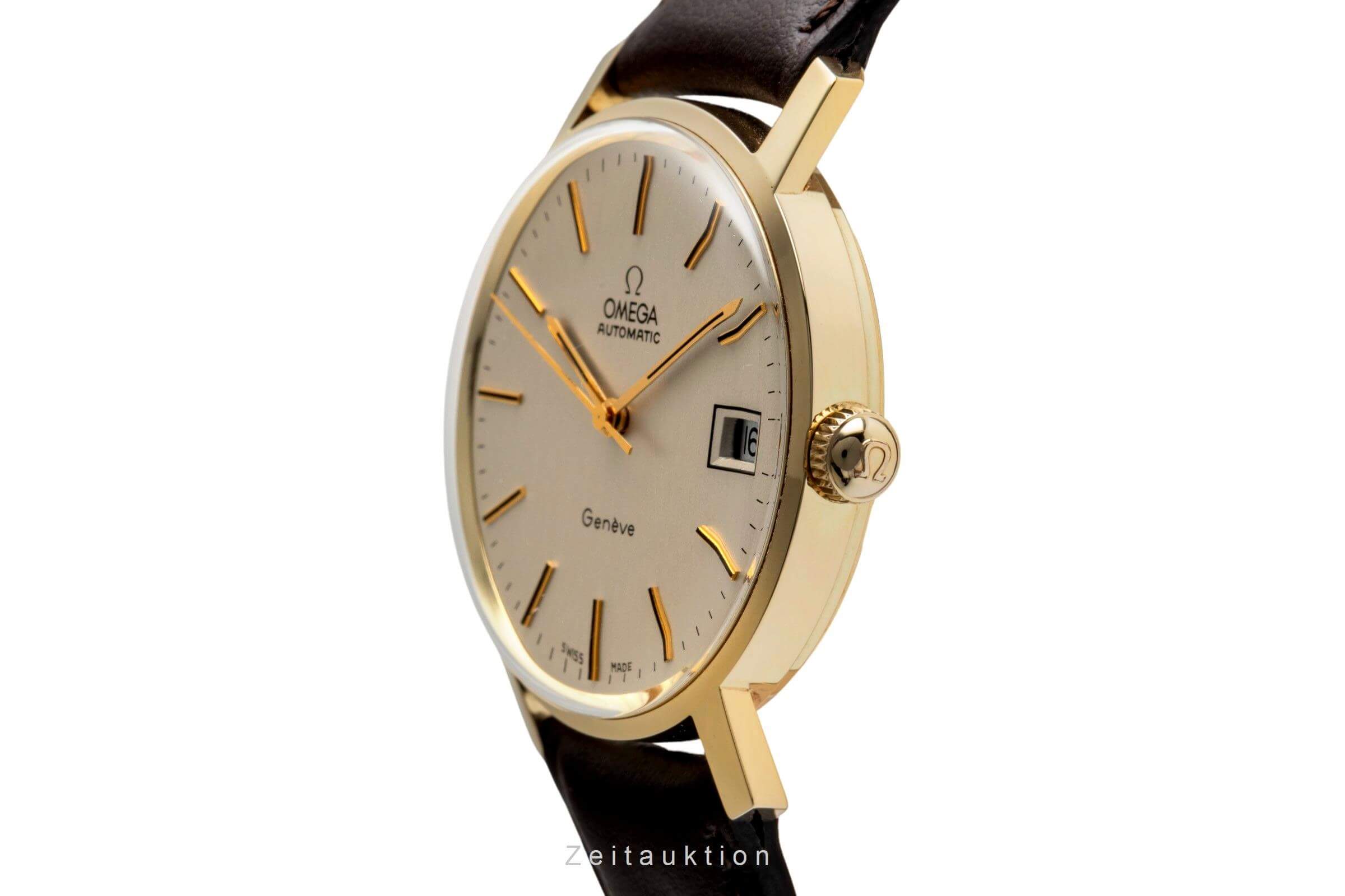 Omega Geneve 14k (0,585) Gelbgold Automatik Herrenuhr Ref. 166.7071 Vintage [2403220]