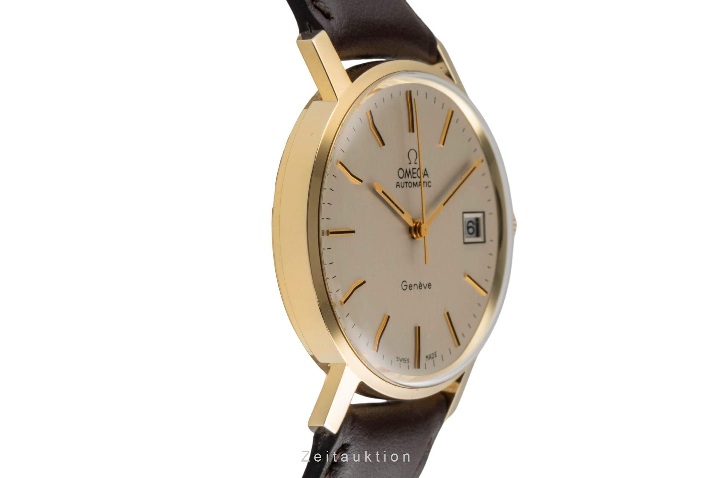 Omega Geneve 14k (0,585) Gelbgold Automatik Herrenuhr Ref. 166.7071 Vintage [2403220]