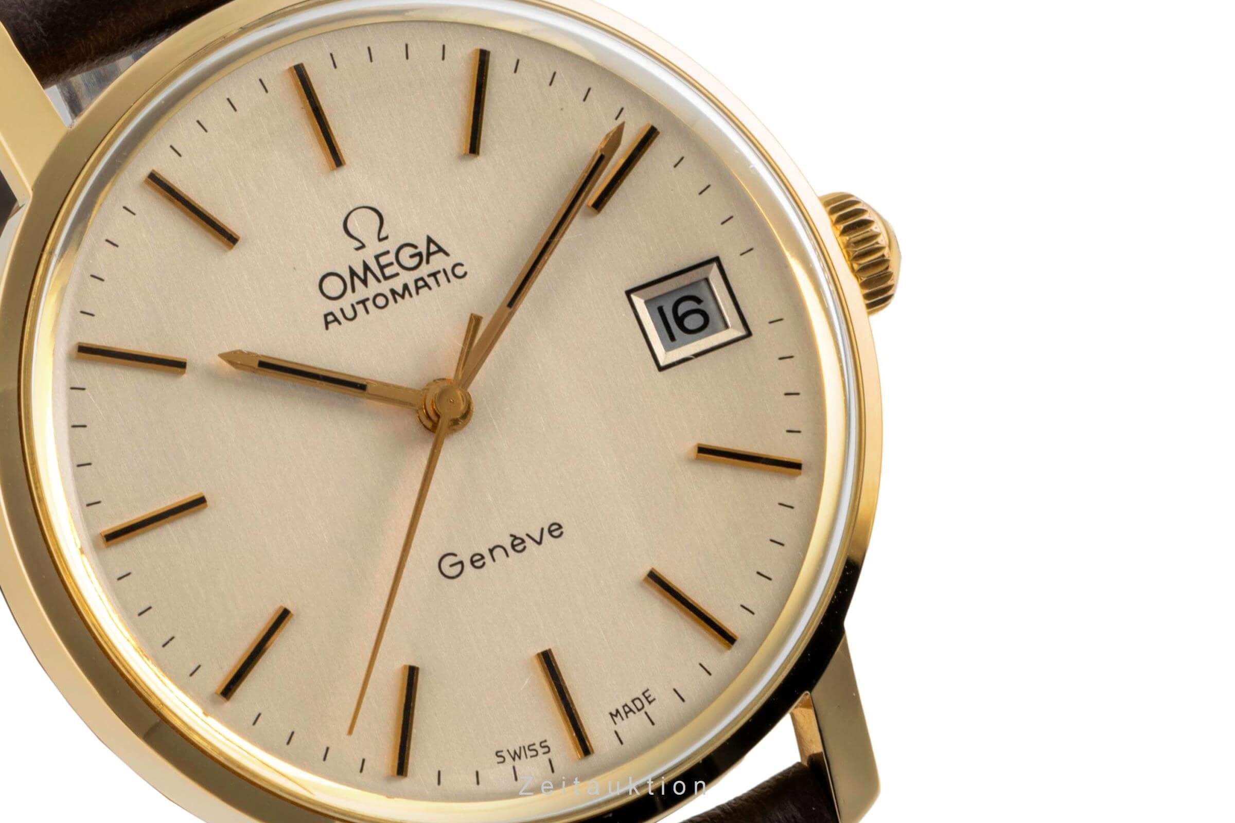 Omega Geneve 14k (0,585) Gelbgold Automatik Herrenuhr Ref. 166.7071 Vintage [2403220]