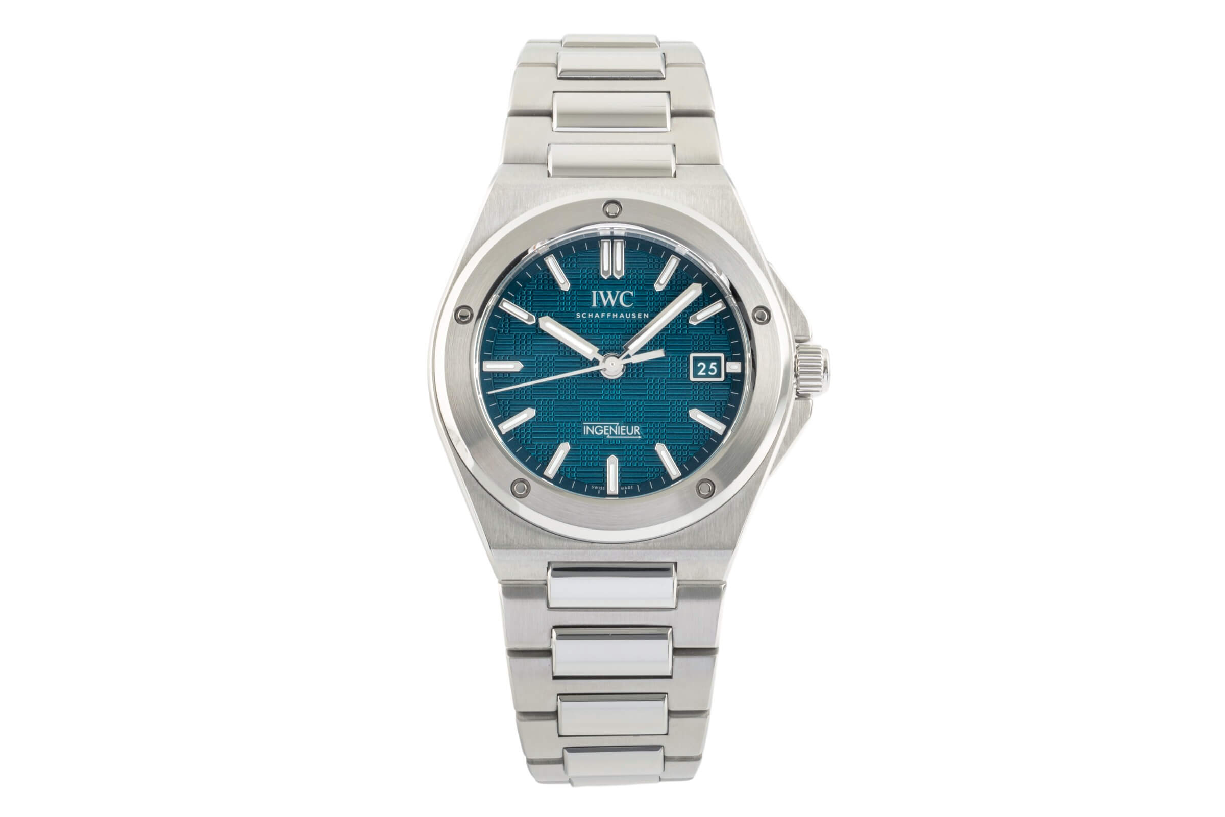 IWC Ingenieur 40 Green Dial Stahl Automatik Herrenuhr Ref. IW328903  B&P 2023 [2403234]