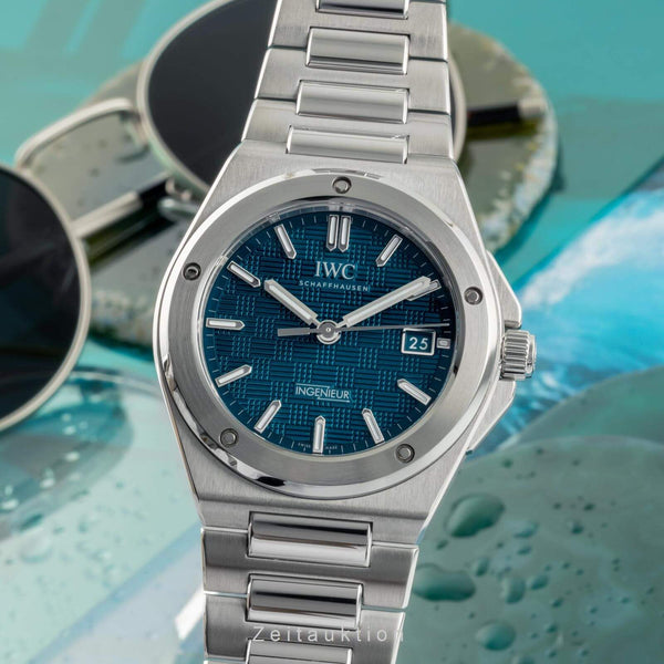 IWC Ingenieur 40 Green Dial Stahl Automatik Herrenuhr Ref. IW328903  B&P 2023 [2403234]