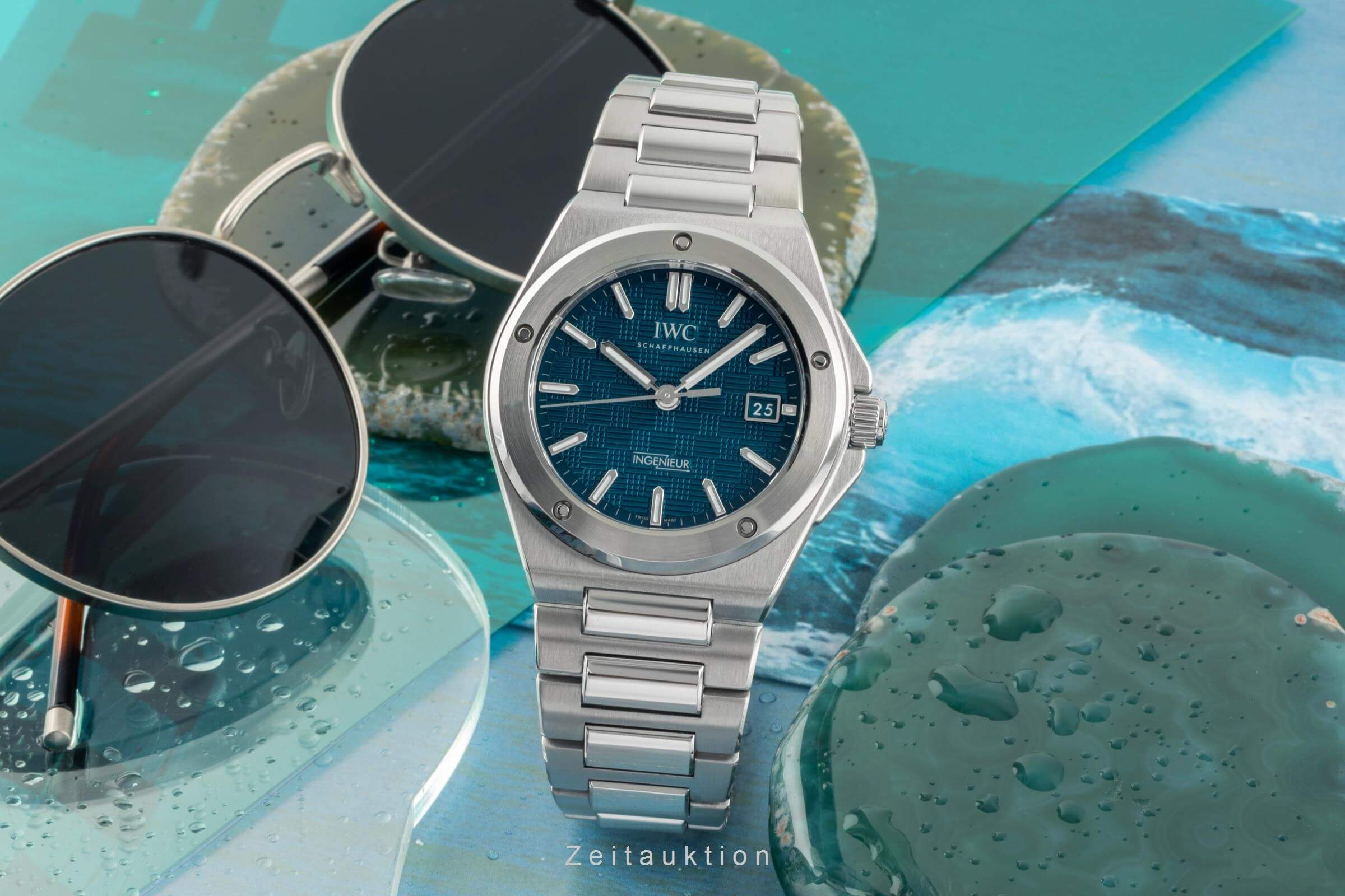 IWC Ingenieur 40 Green Dial Stahl Automatik Herrenuhr Ref. IW328903  B&P 2023 [2403234]