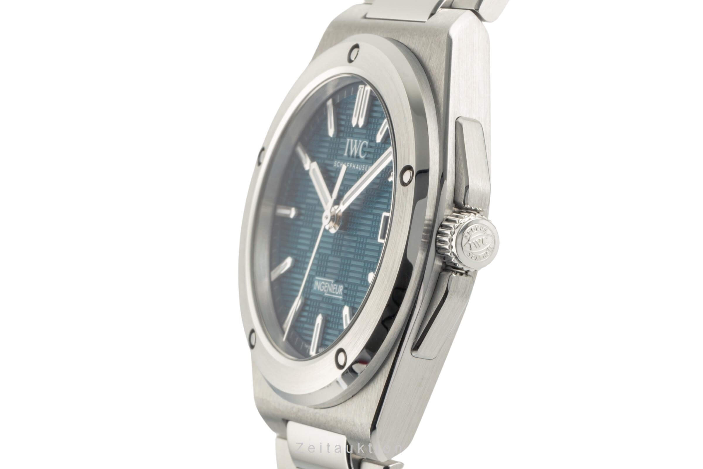 IWC Ingenieur 40 Green Dial Stahl Automatik Herrenuhr Ref. IW328903  B&P 2023 [2403234]