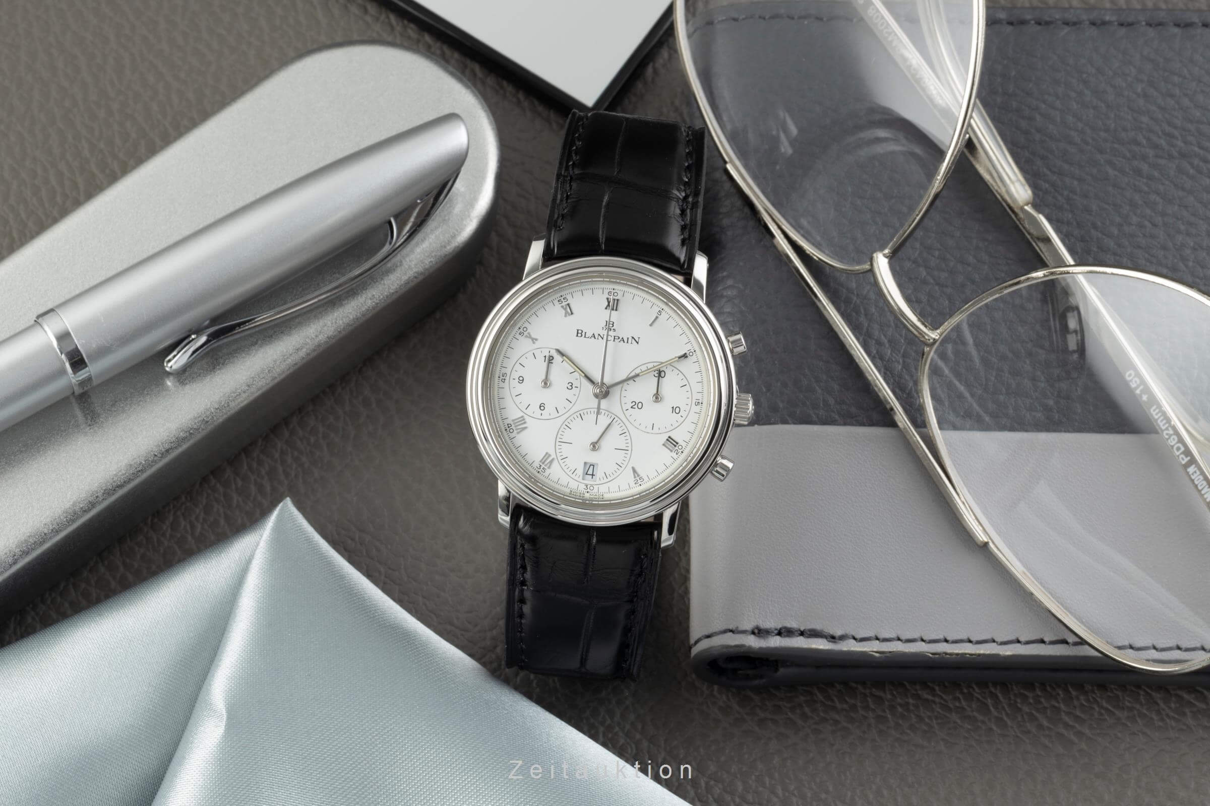 Blancpain Villeret chronograph steel automatic men's watch 1185-1127-55  [2403255]