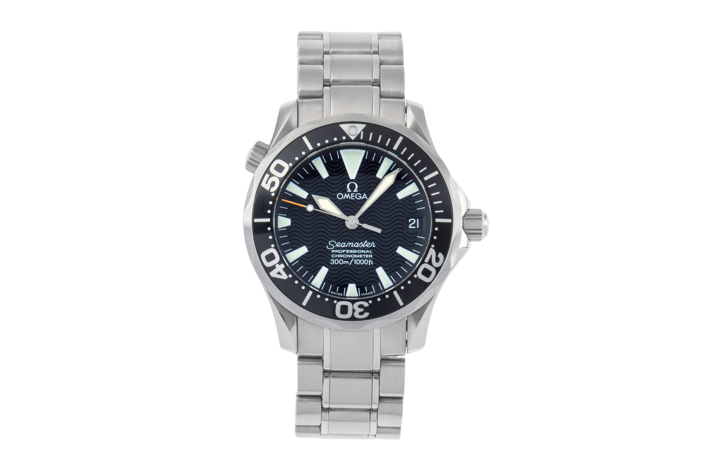 Omega Seamaster acero automático reloj para caballeros 2252.50.00 LP: 6500EUR  [2403273]