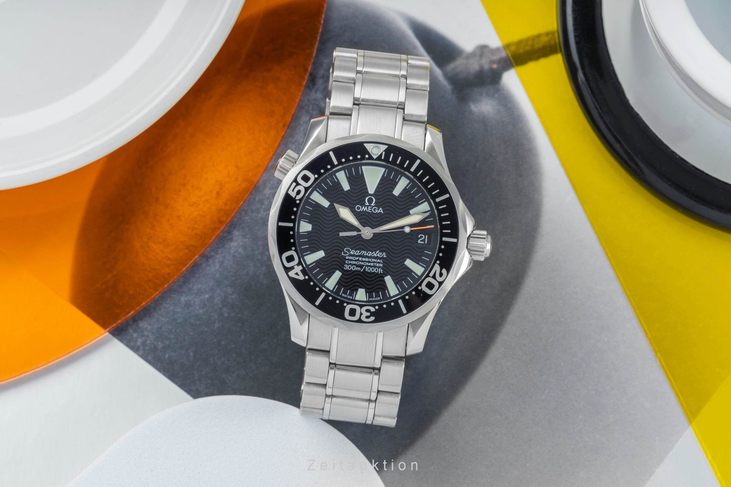 Omega Seamaster acero automático reloj para caballeros 2252.50.00 LP: 6500EUR  [2403273]