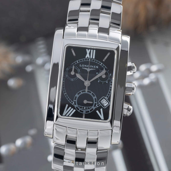 Longines Dolce Vita Chronograph Edelstahl Herrenuhr Ref. L5.656.4 Klassiker B&P [2403293]