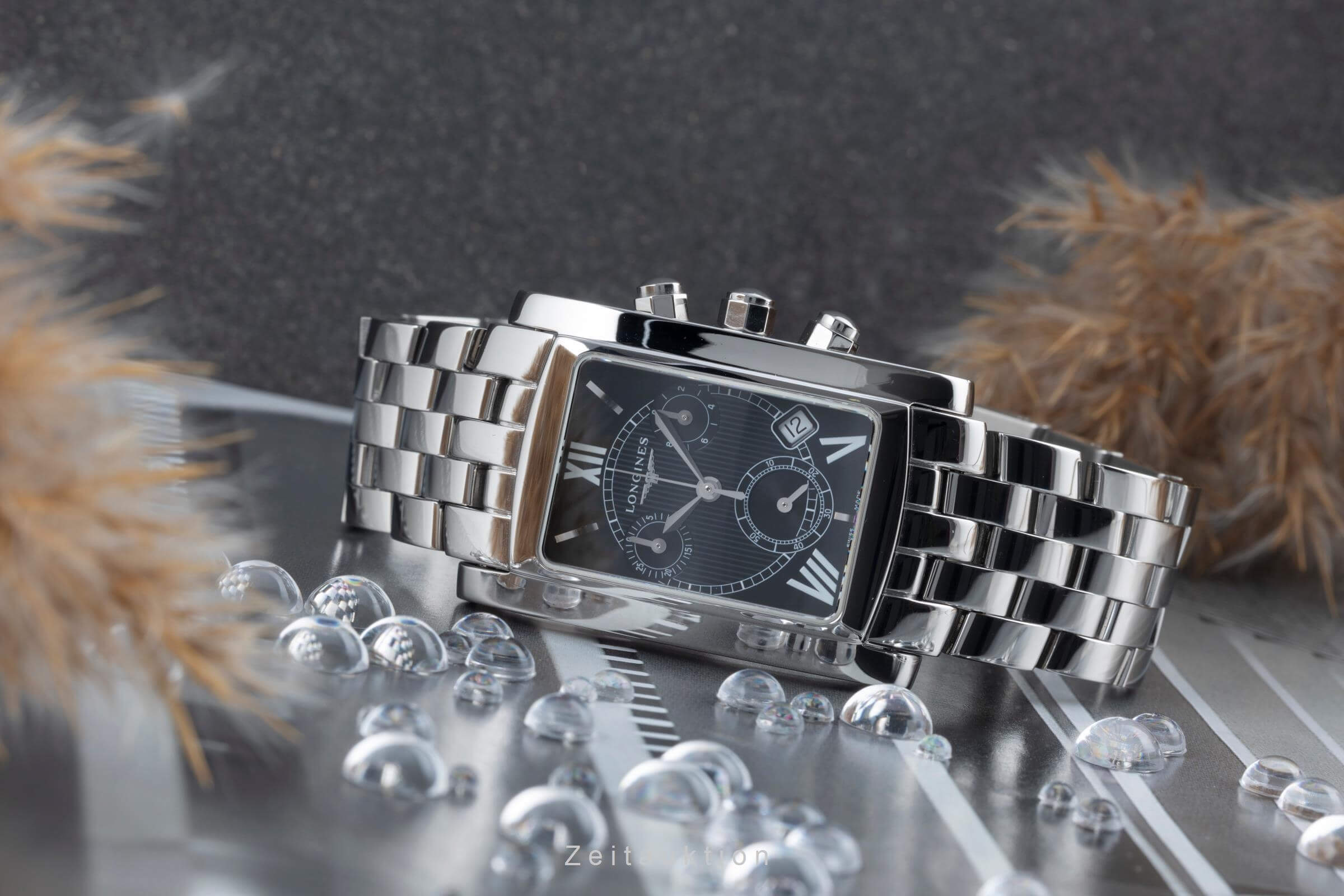 Longines Dolce Vita Chronograph Edelstahl Herrenuhr Ref. L5.656.4 Klassiker B&P [2403293]