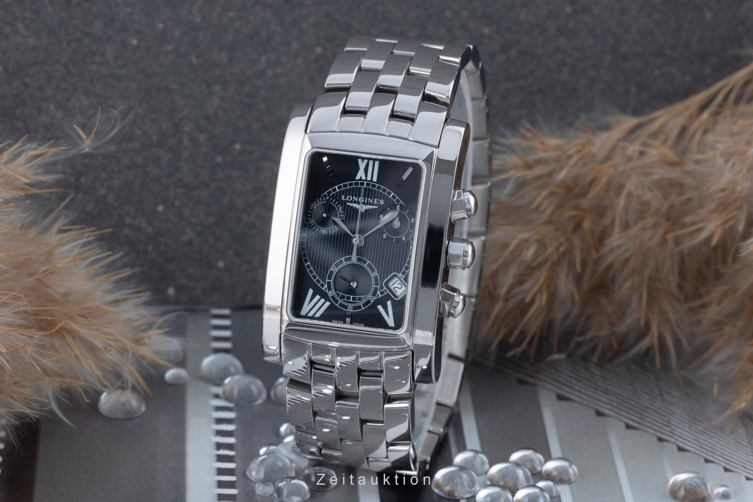 Longines Dolce Vita Chronograph Edelstahl Herrenuhr Ref. L5.656.4 Klassiker B&P [2403293]