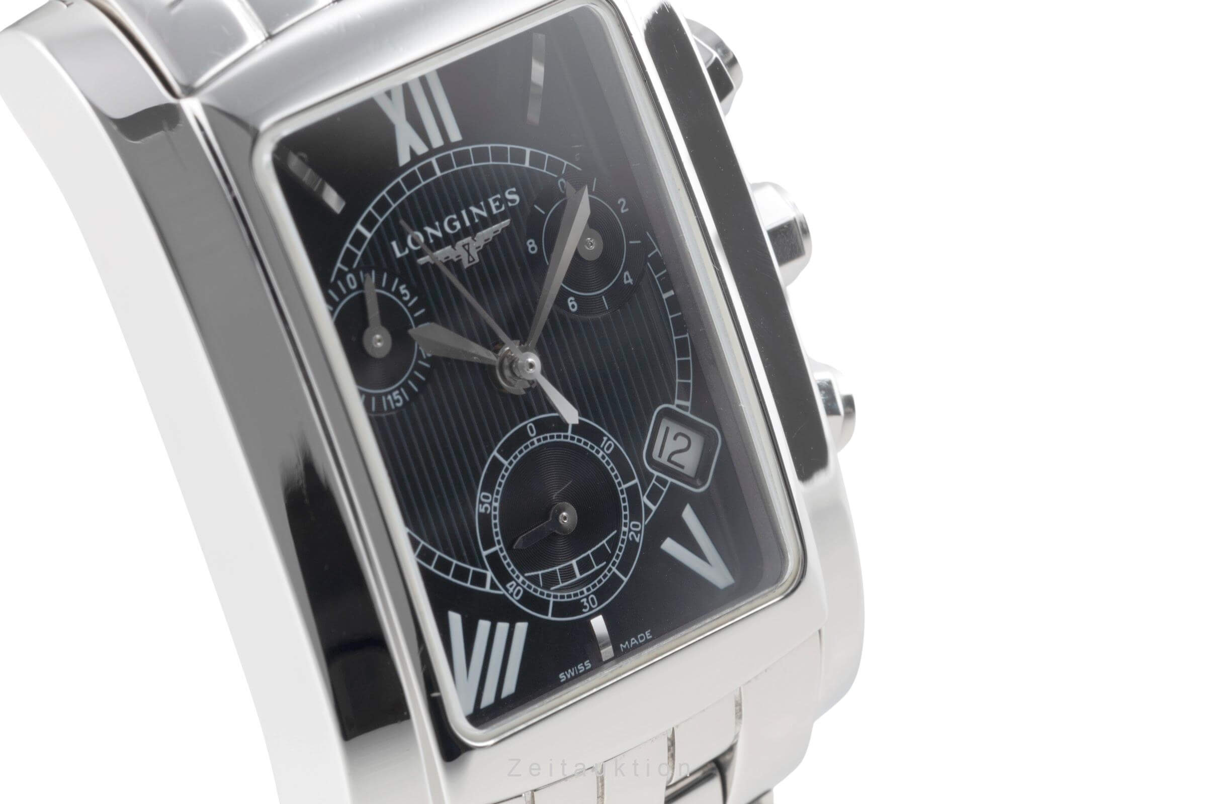 Longines Dolce Vita Chronograph Edelstahl Herrenuhr Ref. L5.656.4 Klassiker B&P [2403293]