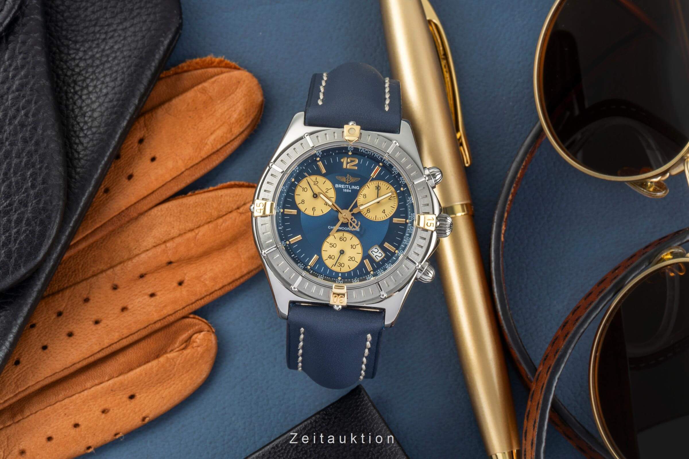 Breitling Sirius chronograph steel / gold quartz men's watch B53011  [2403305]