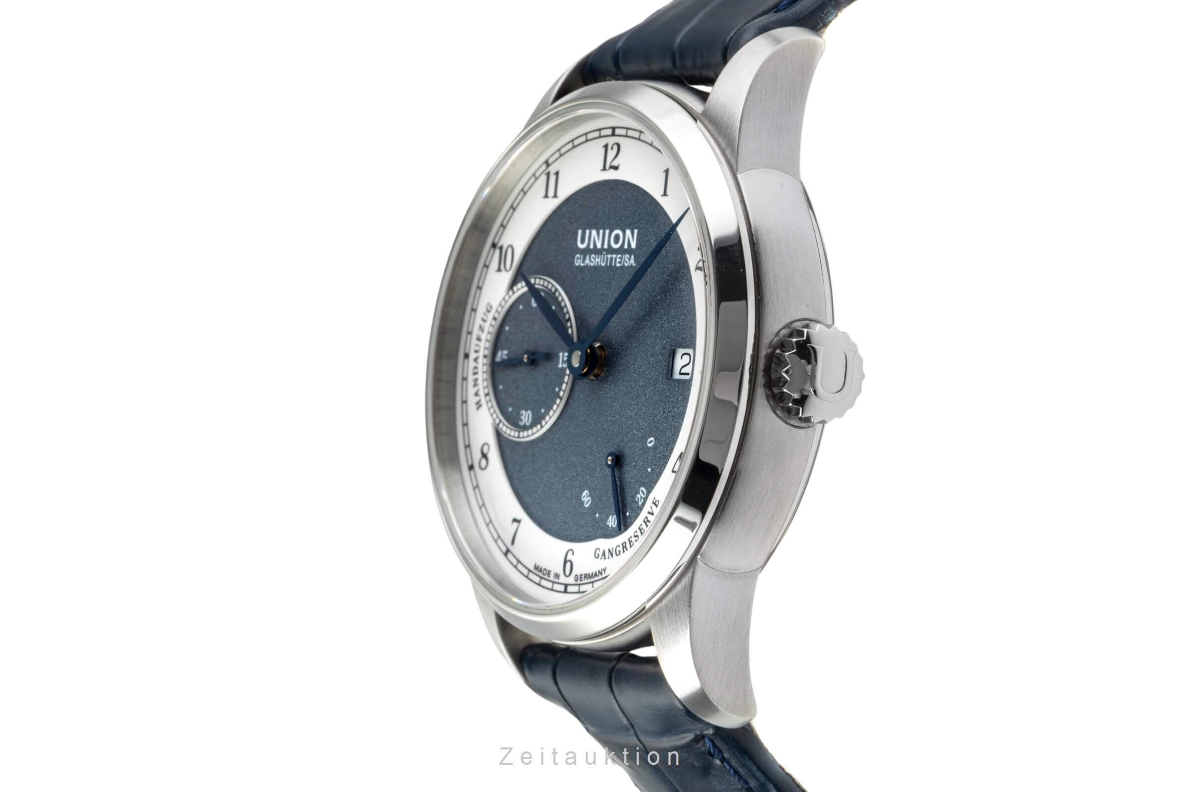 Union Glashütte 1893 acero cuerda manual reloj para caballeros D007.456.16.082.00 LP: 2680EUR  [2403351]
