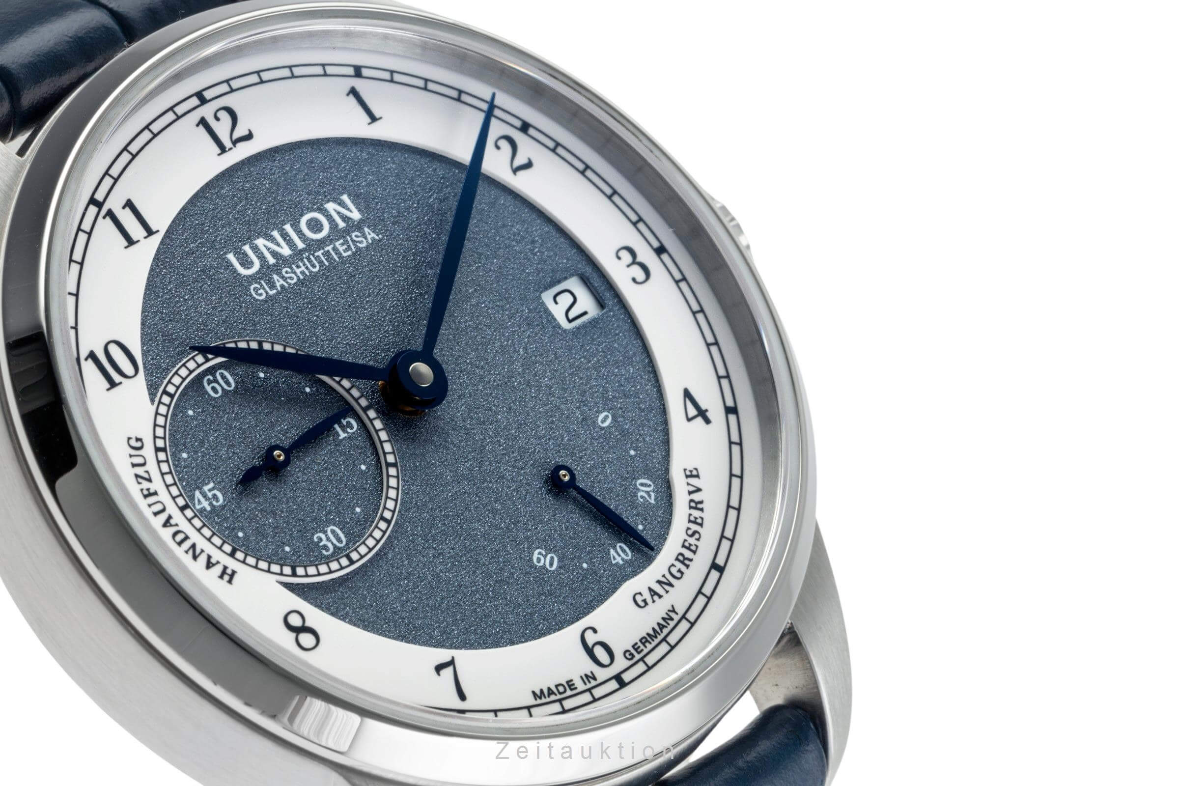 Union Glashütte 1893 acero cuerda manual reloj para caballeros D007.456.16.082.00 LP: 2680EUR  [2403351]
