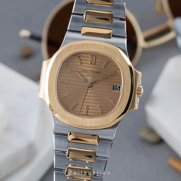 Patek Philippe Nautilus Stahl / Gold Automatik Datum Herrenuhr Ref. 3800/1  [2403505]