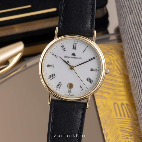 Maurice Lacroix Classic Serie 18k (0,750) Gold Quarz Herrenuhr Ref. 95409-710  [2403706]