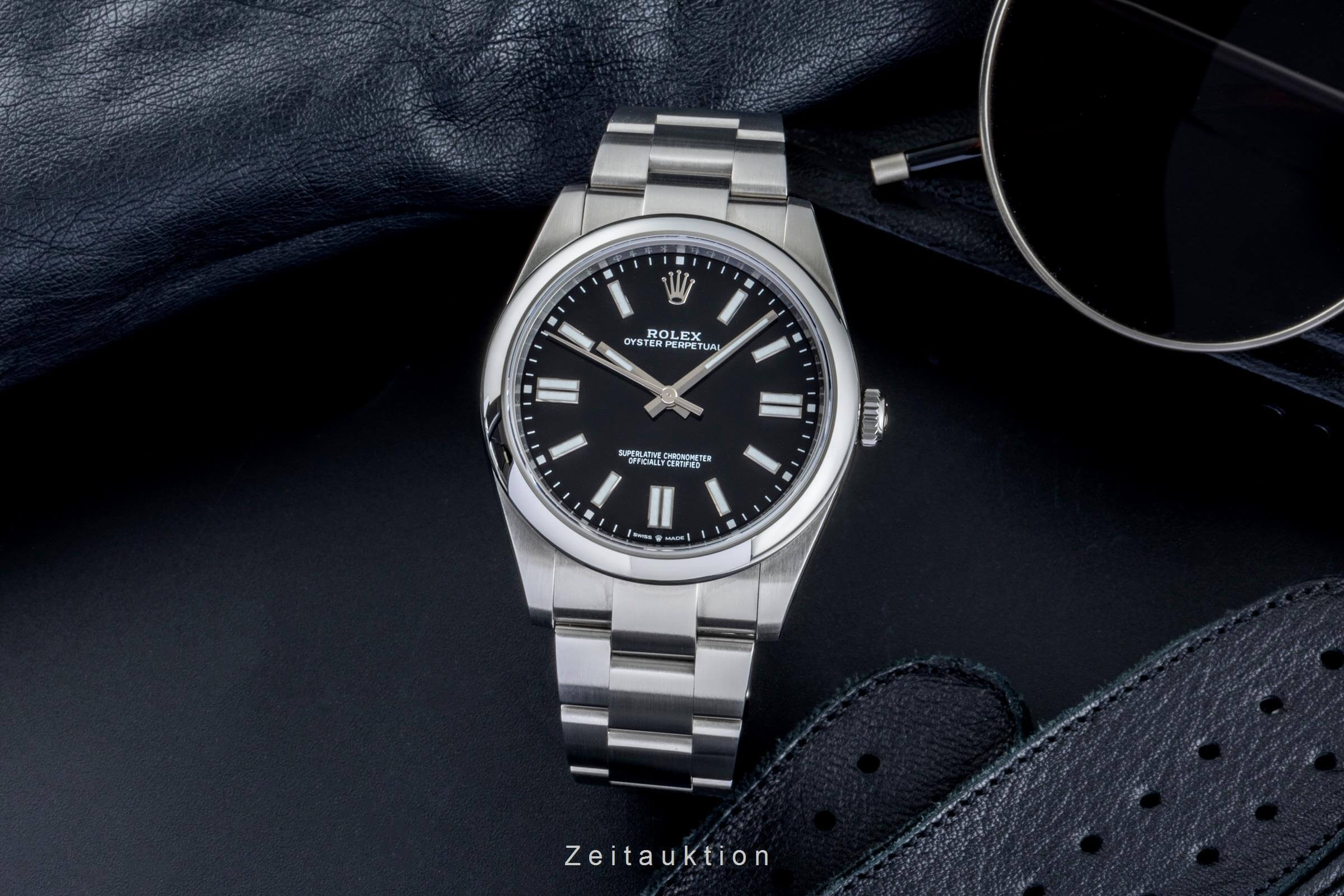 Rolex Oyster Perpetual 41 Black Dial  Automatik Stahl Herrenuhr Ref. 124300 B&P [2403973]