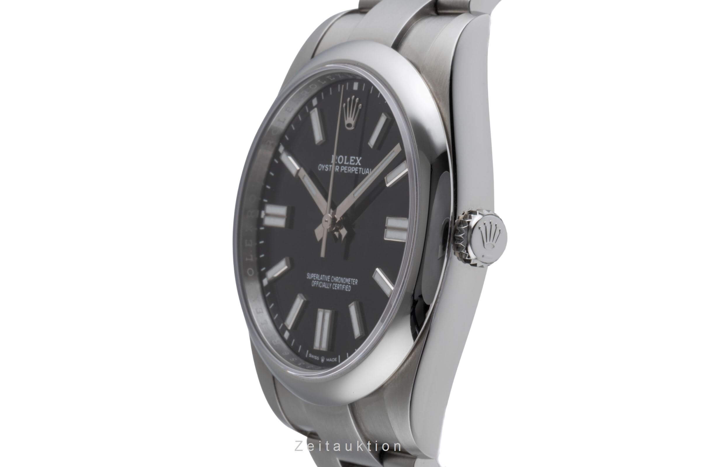 Rolex Oyster Perpetual 41 Black Dial  Automatik Stahl Herrenuhr Ref. 124300 B&P [2403973]