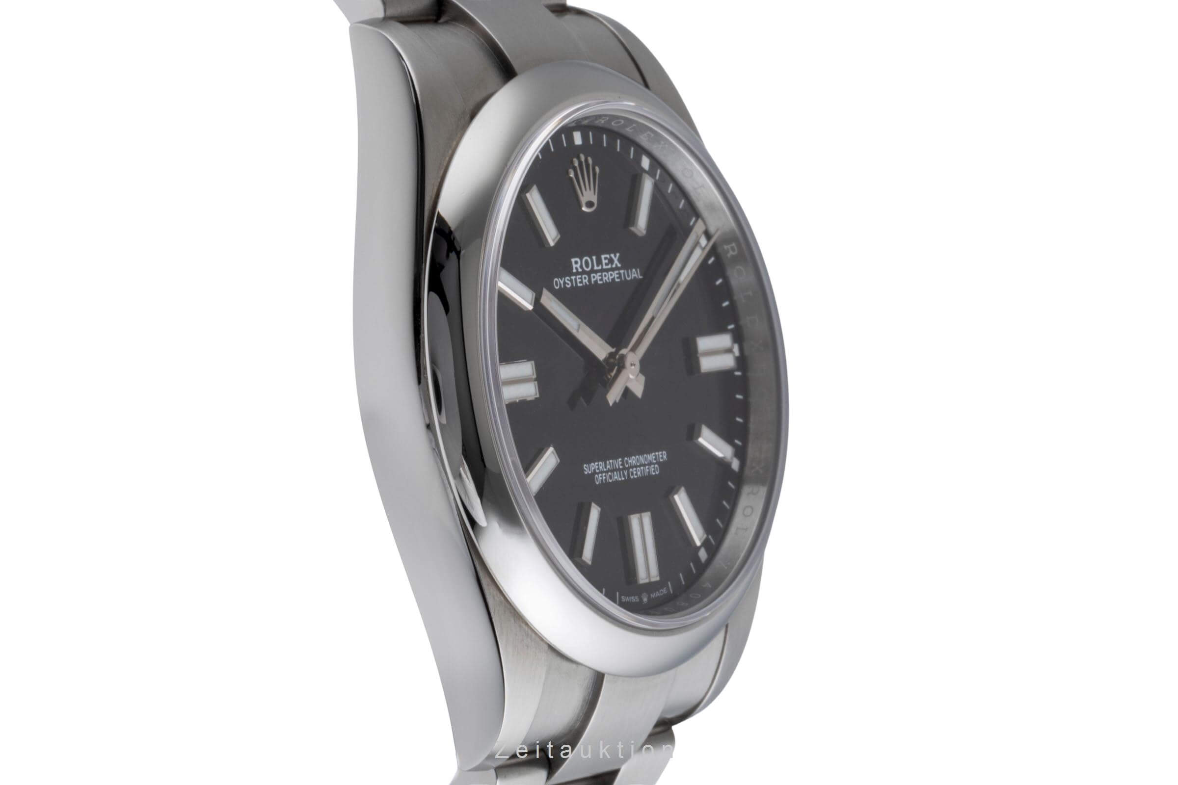 Rolex Oyster Perpetual 41 Black Dial  Automatik Stahl Herrenuhr Ref. 124300 B&P [2403973]