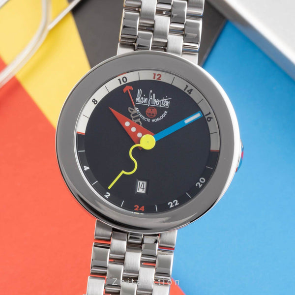 Alain Silberstein Rondo GMT steel automatic men's watch OG11  [2403991]