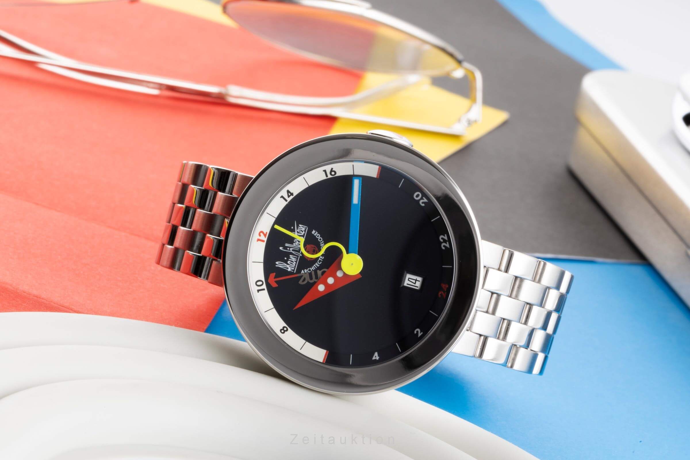 Alain Silberstein Rondo GMT steel automatic men's watch OG11  [2403991]