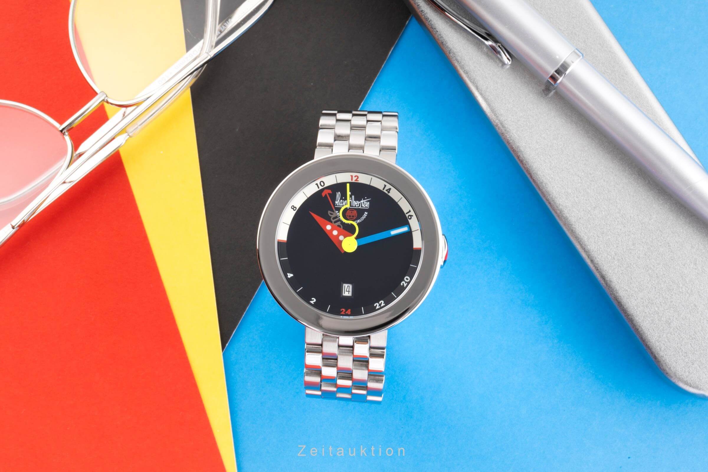 Alain Silberstein Rondo GMT steel automatic men's watch OG11  [2403991]