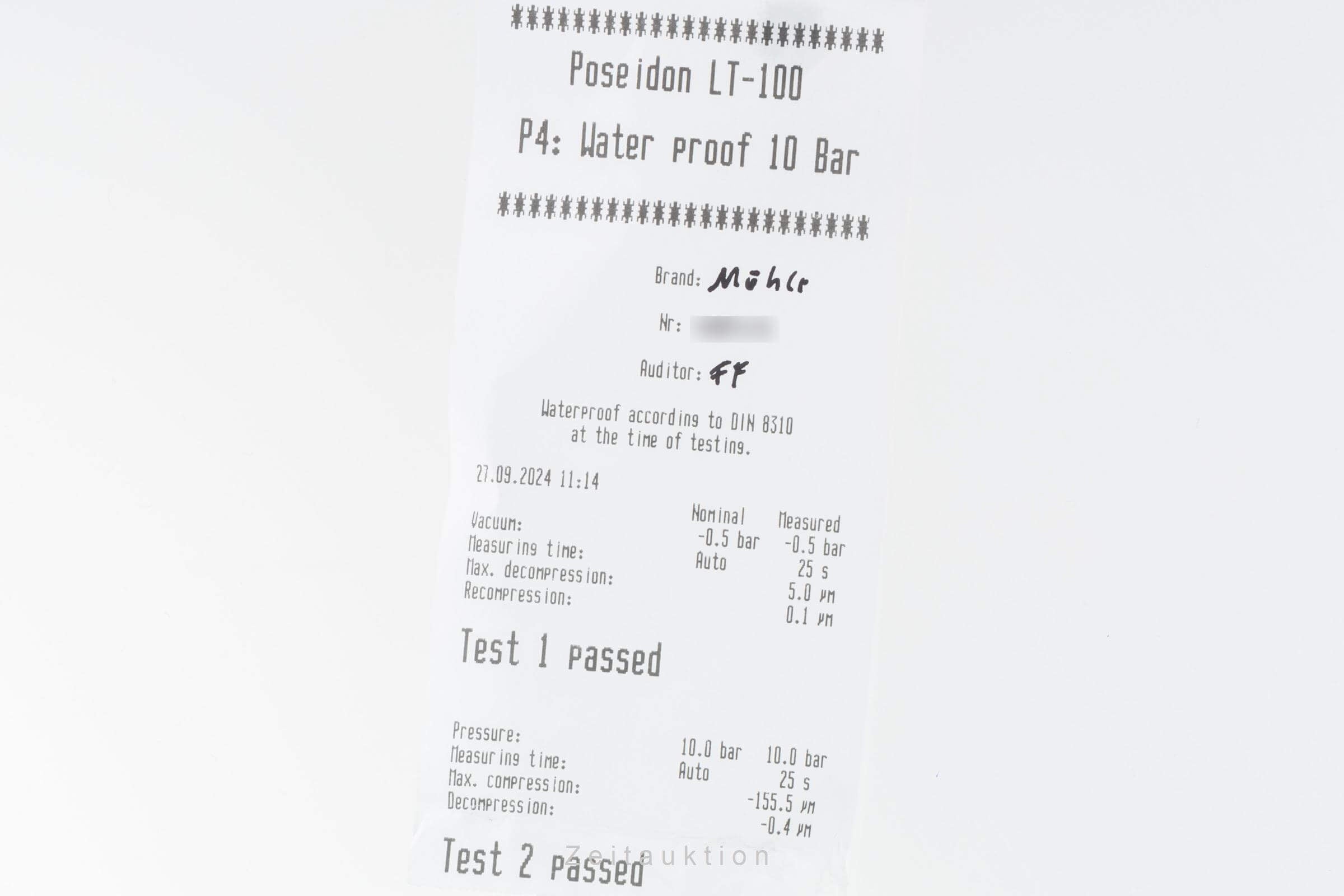 Mühle Sports M12 acero automático reloj para caballeros M1-26-30  [2404095]