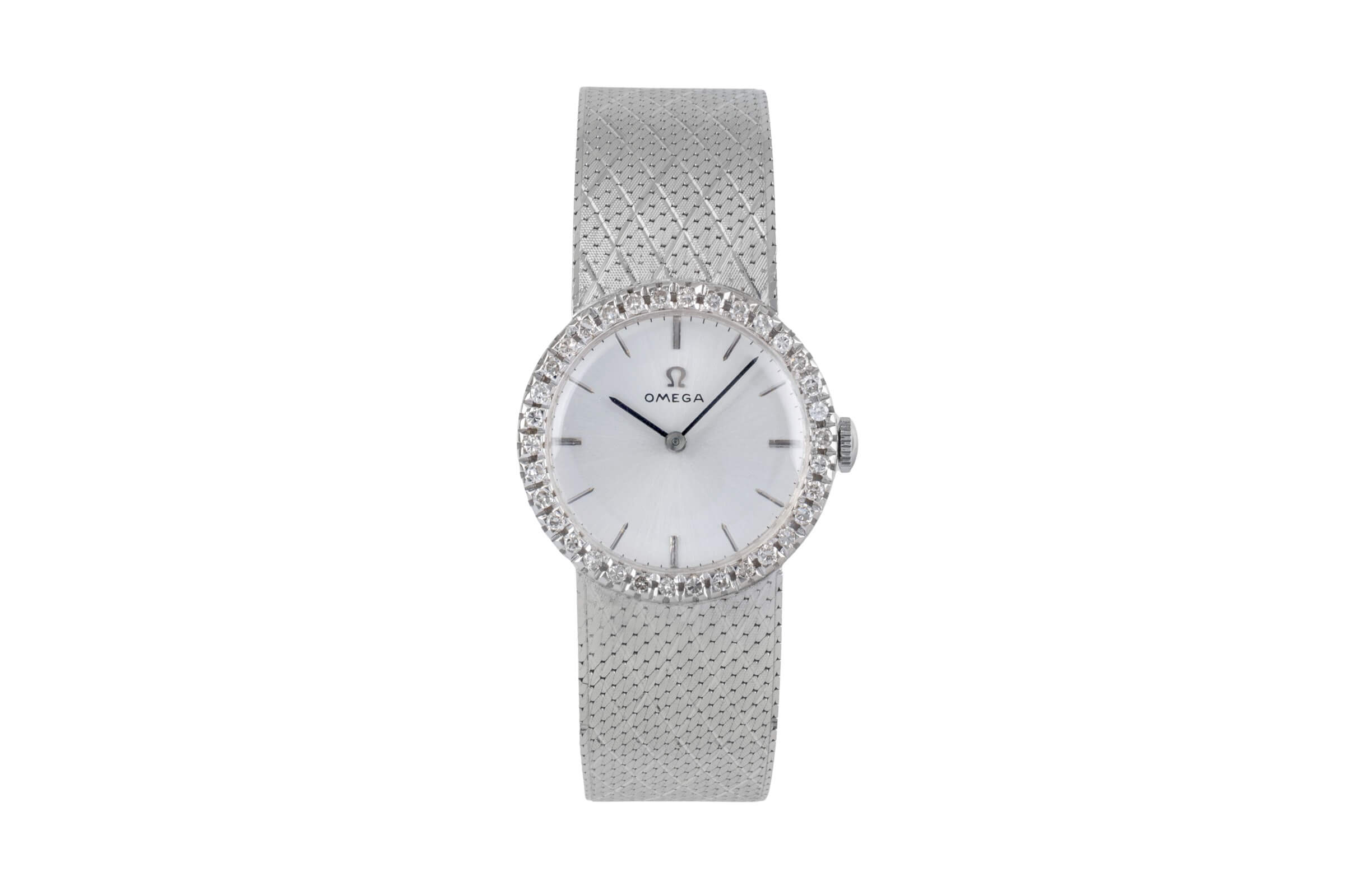 Omega or blanc 18 ct à remontage manuel montre pour femmes Vintage  [2404393]