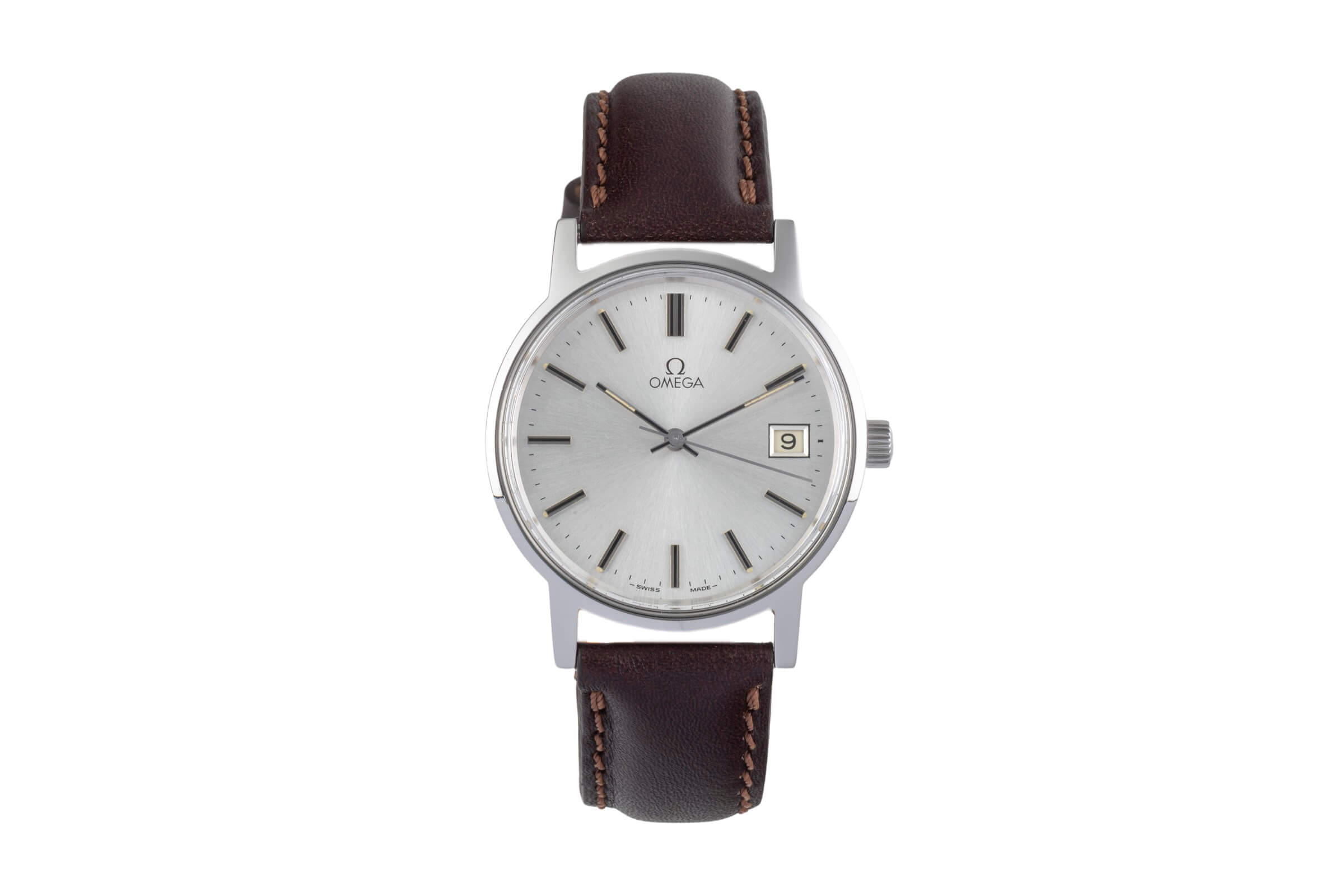 Omega Geneve acier à remontage manuel montre pour hommes 136.0104 Vintage  [2404451]