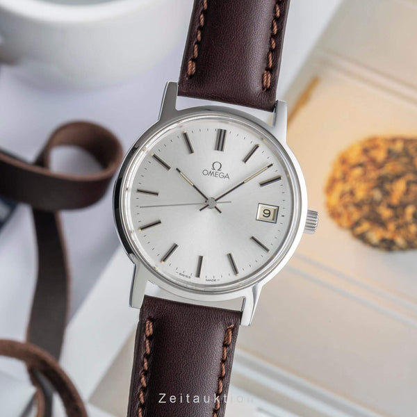 Omega Geneve acier à remontage manuel montre pour hommes 136.0104 Vintage  [2404451]