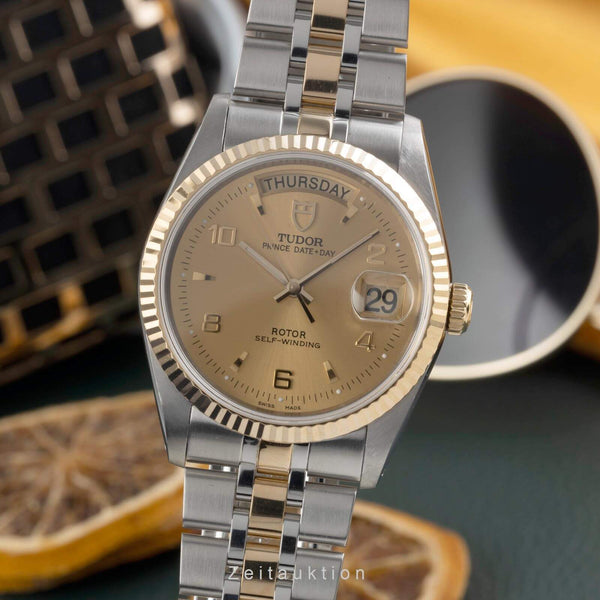 Tudor Date-Day acciaio / oro automatismo orologio da uomo 76213  [2404679]