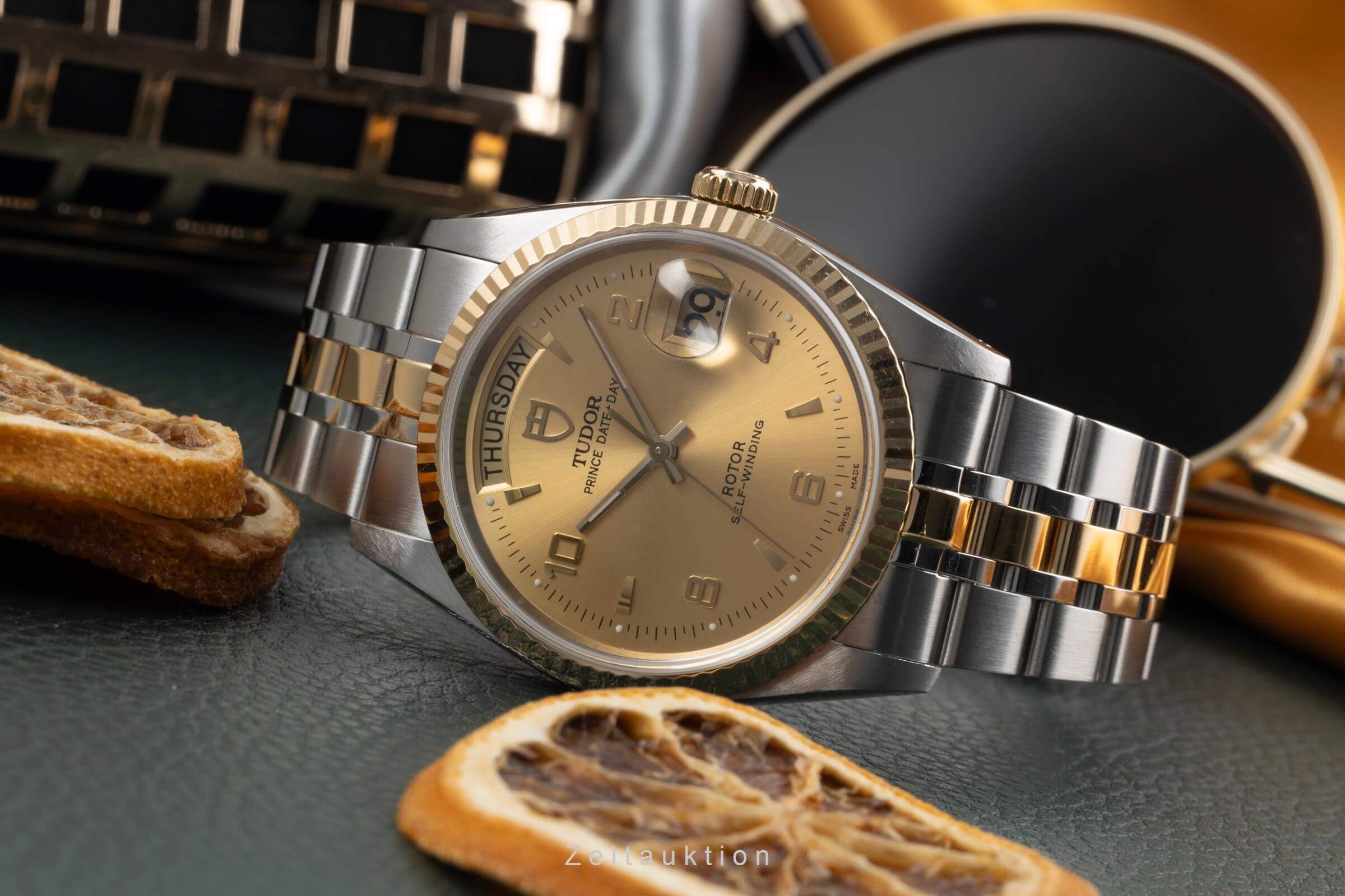 Tudor Date-Day acciaio / oro automatismo orologio da uomo 76213  [2404679]