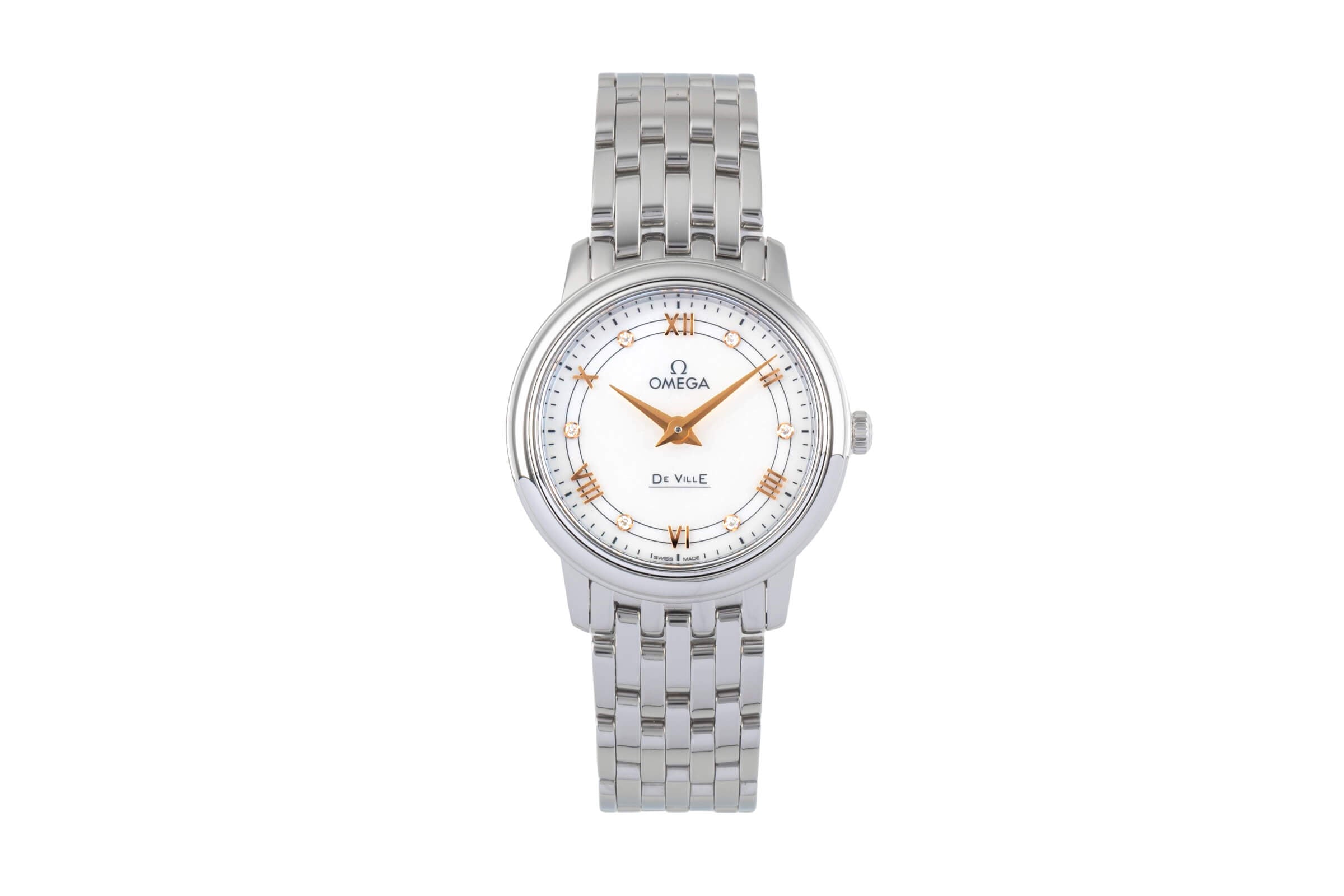 Omega De Ville steel quartz women's watch 424.10.27.60.55.001 LP: 3400EUR  [2404700]