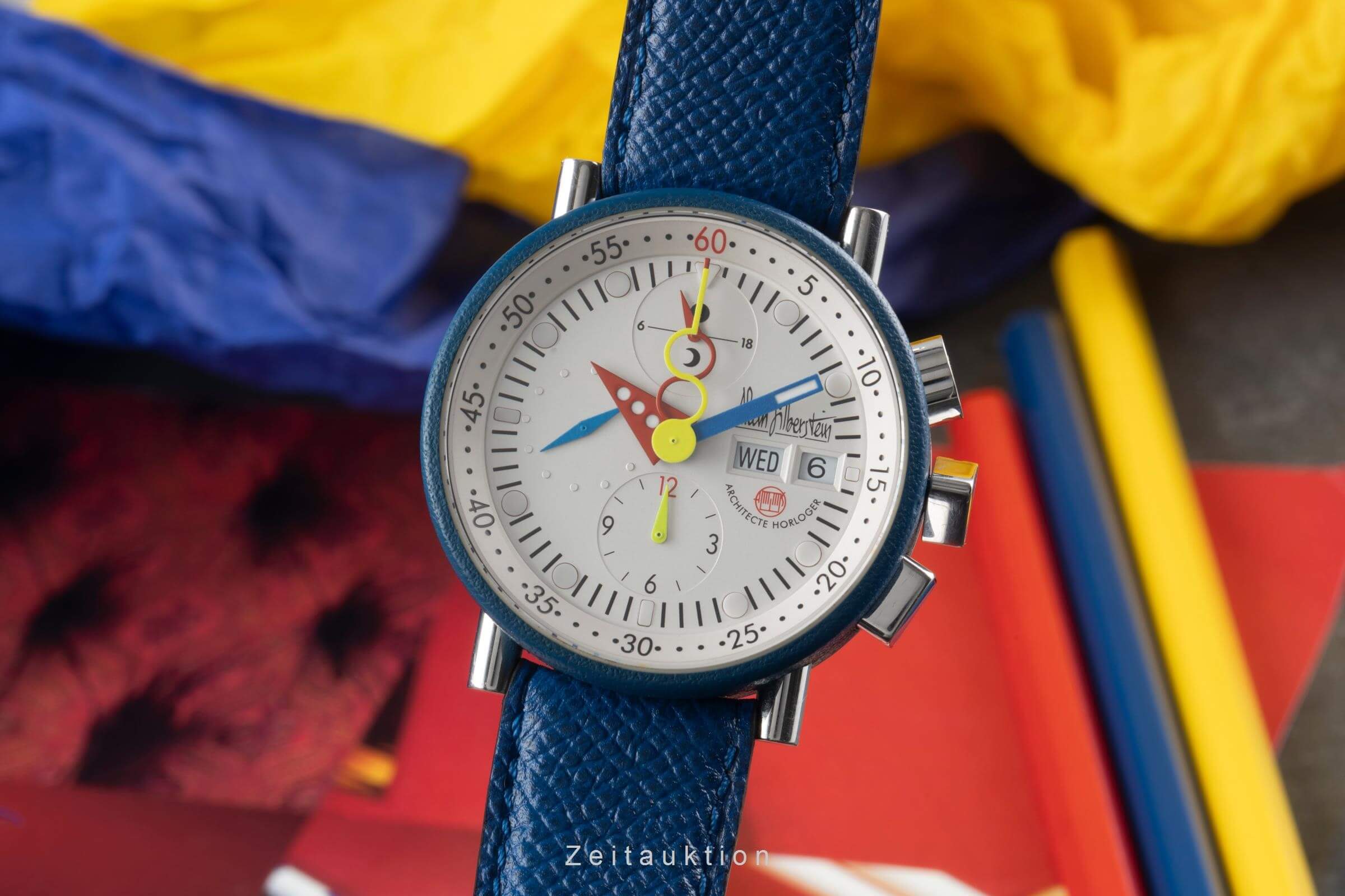 Alain Silberstein Krono Bauhaus chronograph Steel / rubber
