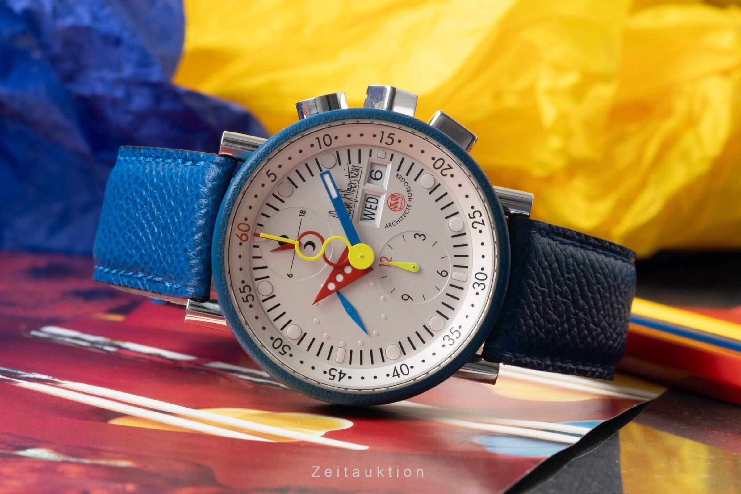 Alain Silberstein Krono Bauhaus chronograph Steel / rubber