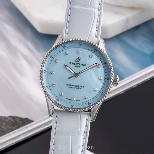 Breitling Navitimer acier quartz montre pour femmes A77320 LP: 4200EUR  [2405386]