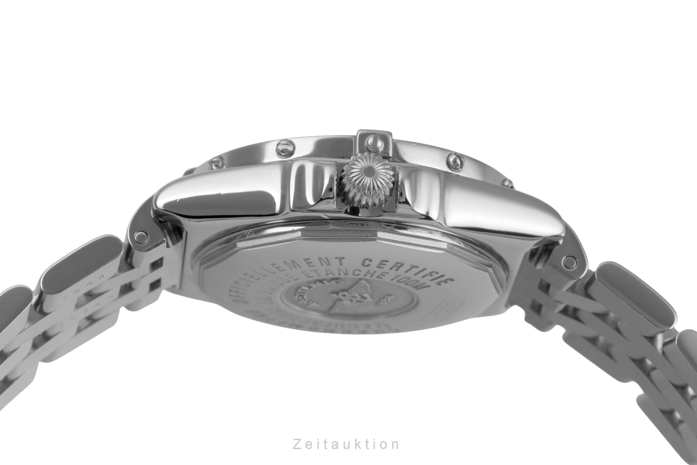 Breitling Wings Lady Black Dial Datum Edelstahl Quarz Damenuhr Ref. A67350 [2405407]