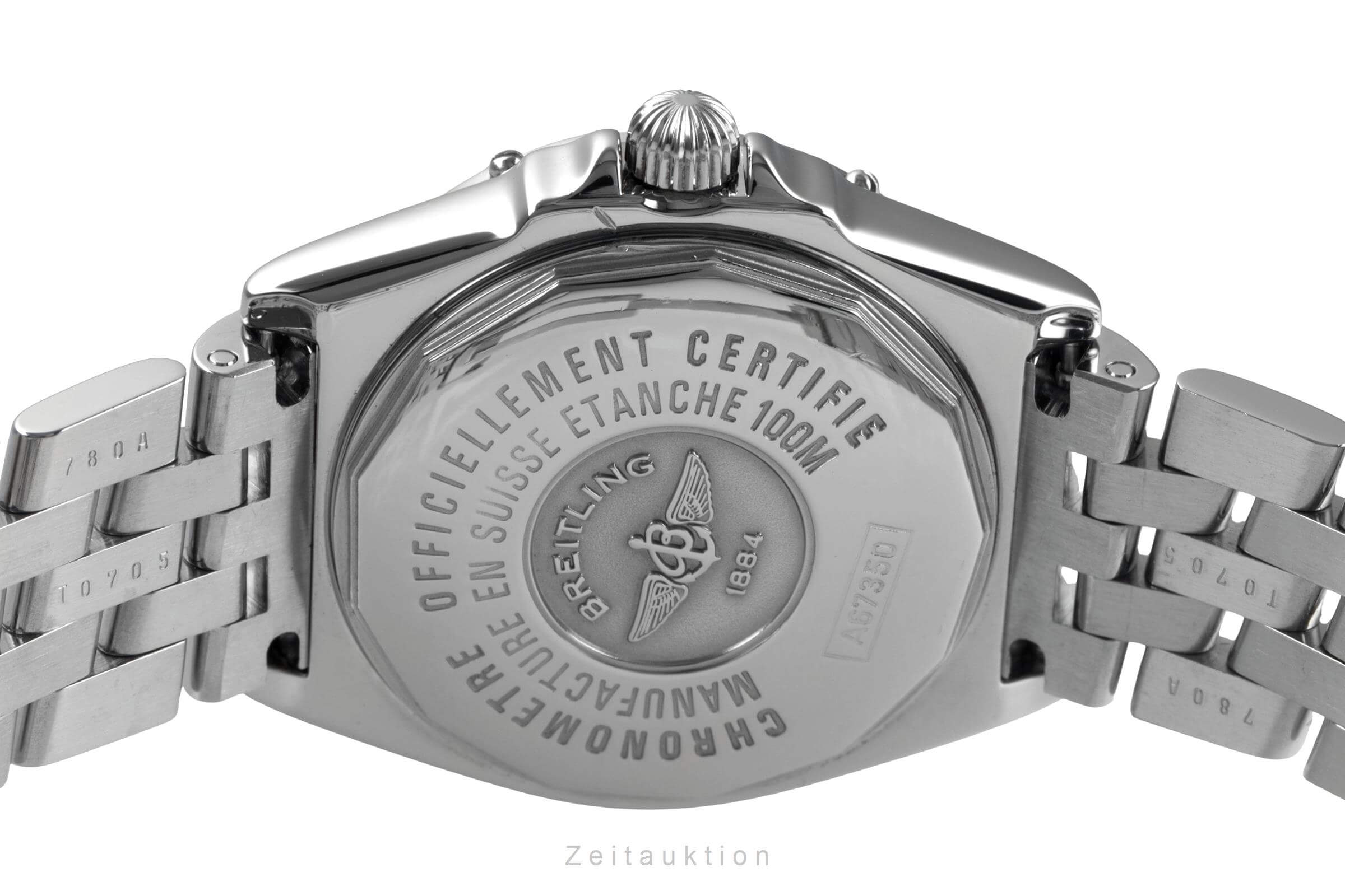 Breitling Wings Lady Black Dial Datum Edelstahl Quarz Damenuhr Ref. A67350 [2405407]