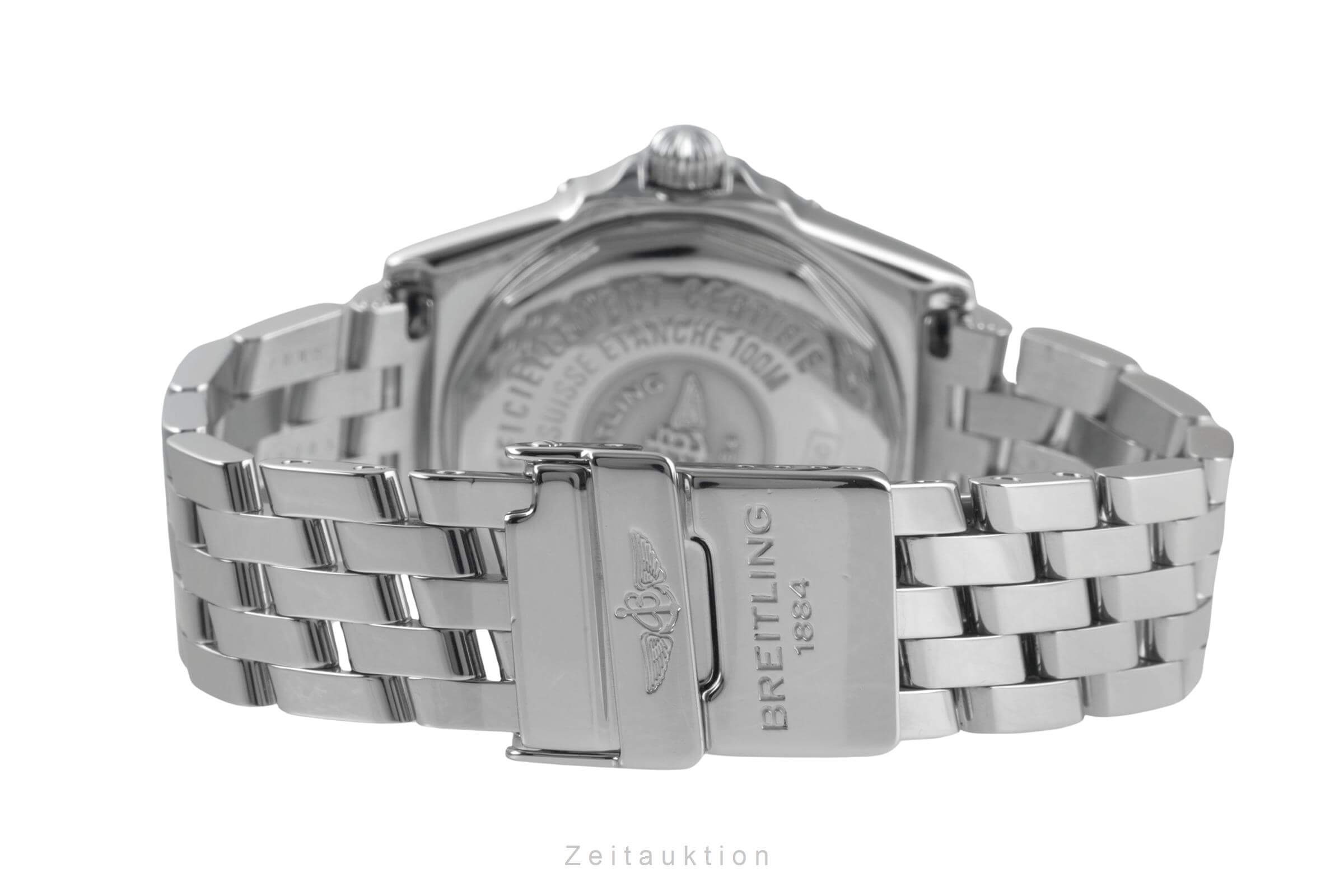 Breitling Wings Lady Black Dial Datum Edelstahl Quarz Damenuhr Ref. A67350 [2405407]