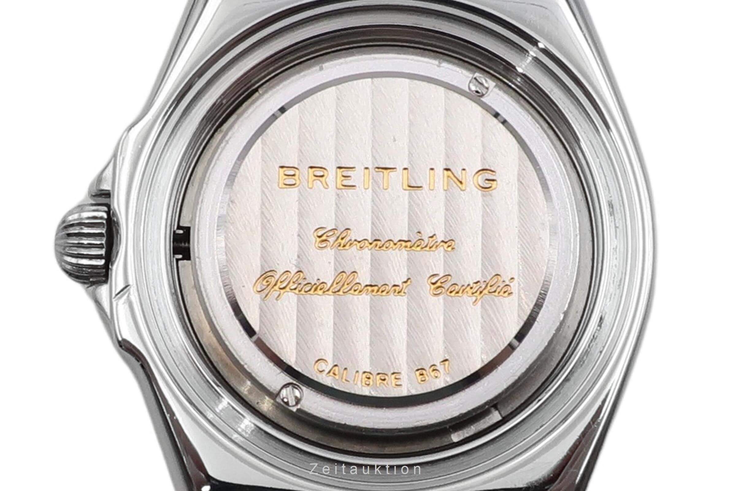 Breitling Wings Lady Black Dial Datum Edelstahl Quarz Damenuhr Ref. A67350 [2405407]