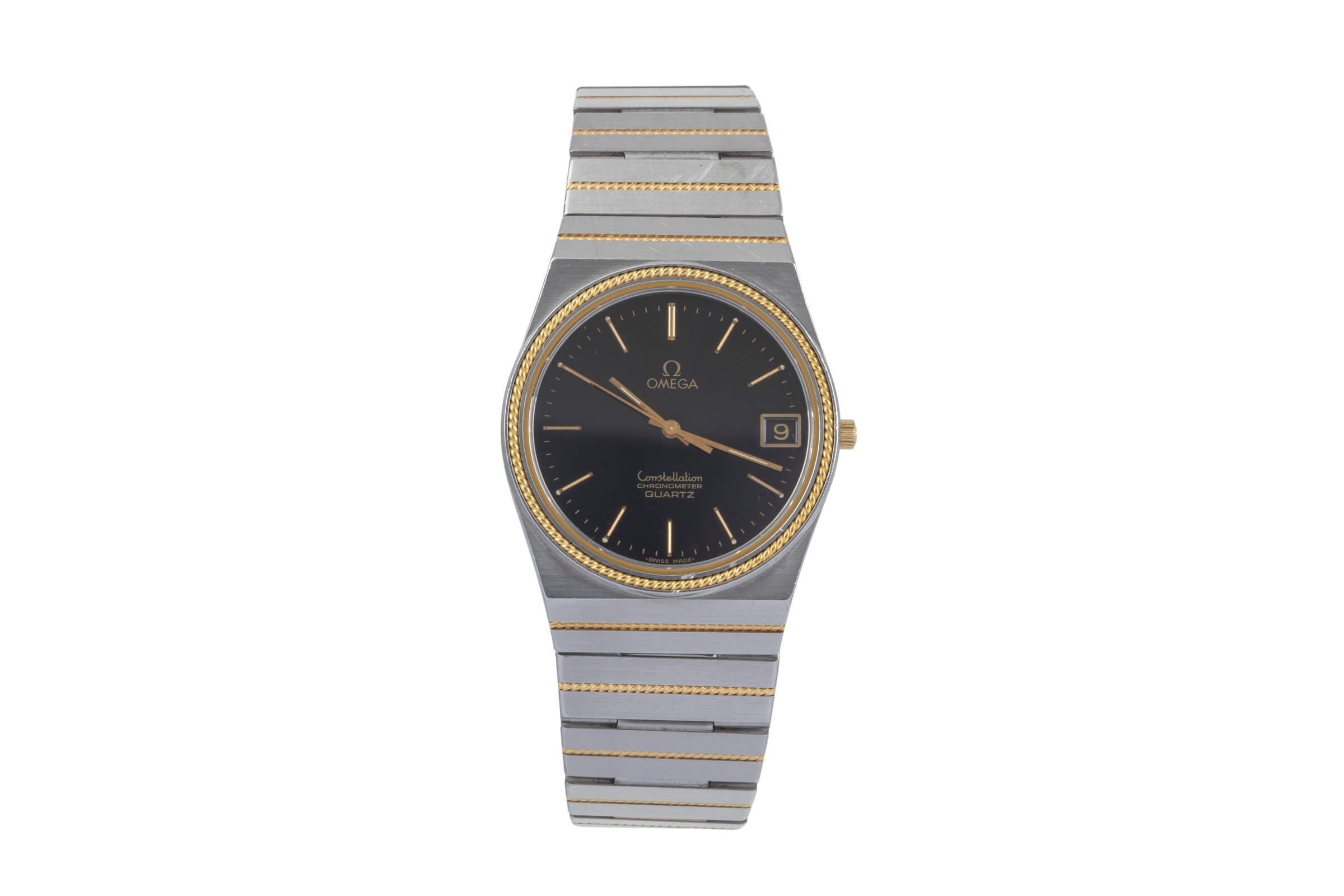 Omega Constellation acier / or  quartz montre pour hommes 198.0129   398.0858 Vintage  [2405553]