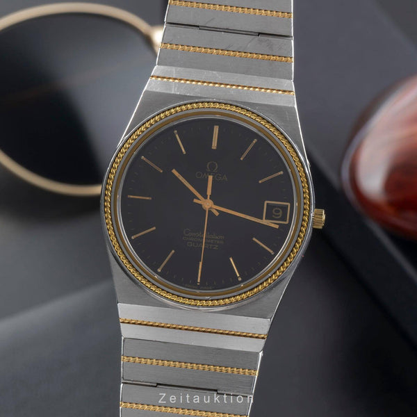 Omega Constellation acier / or  quartz montre pour hommes 198.0129   398.0858 Vintage  [2405553]