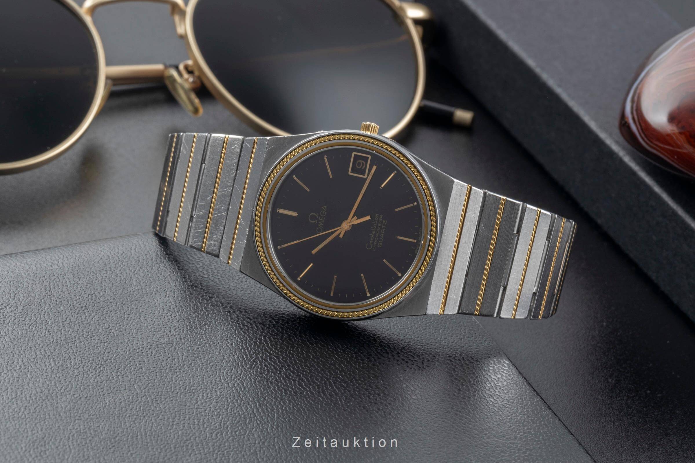 Omega Constellation acier / or  quartz montre pour hommes 198.0129   398.0858 Vintage  [2405553]