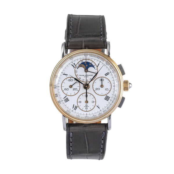 Baume & Mercier chronographe acier / or  à remontage manuel unisexe 6102.099  [2405633]